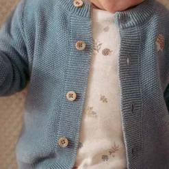 Little Dutch Knitted cardigan - Blue - Forest Friends