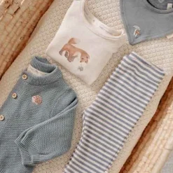 Little Dutch Knitted cardigan - Blue - Forest Friends