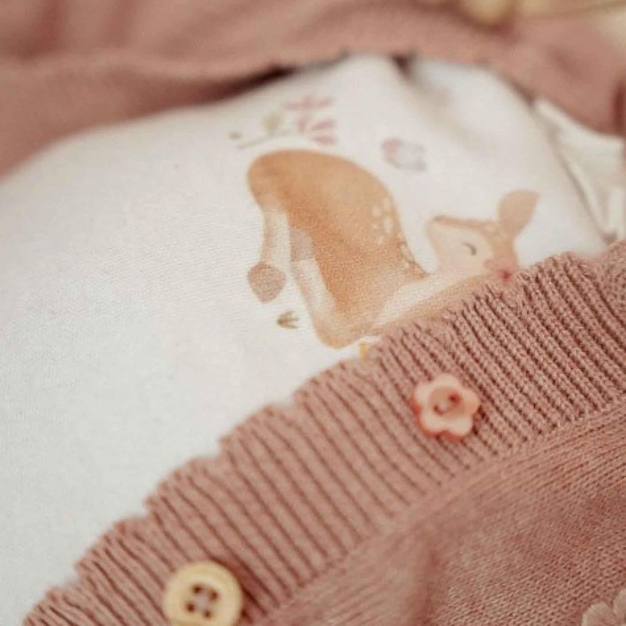 Little Dutch Knitted cardigan - Pink - Fairy Garden Best