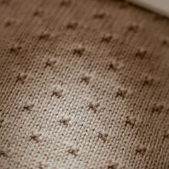 Little Dutch Knitted cradle blanket - fleece - Beige - Essentials Clearance