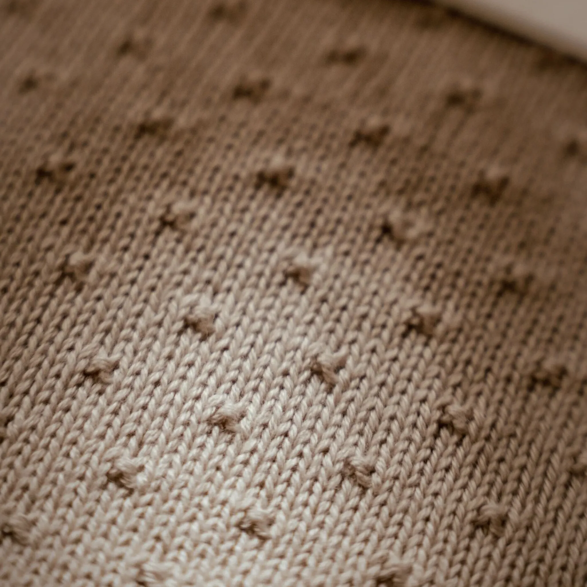 Little Dutch Knitted cradle blanket - fleece - Beige - Essentials Clearance