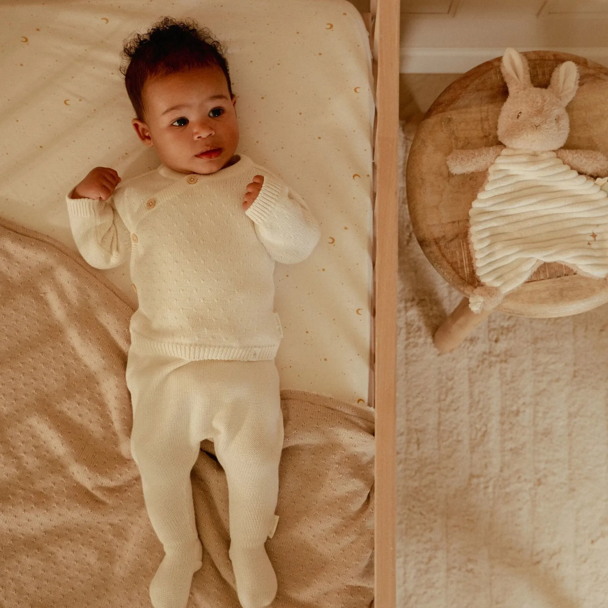 Little Dutch Knitted pants - White - Newborn Naturals Sale