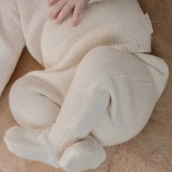 Little Dutch Knitted pants - White - Newborn Naturals Sale