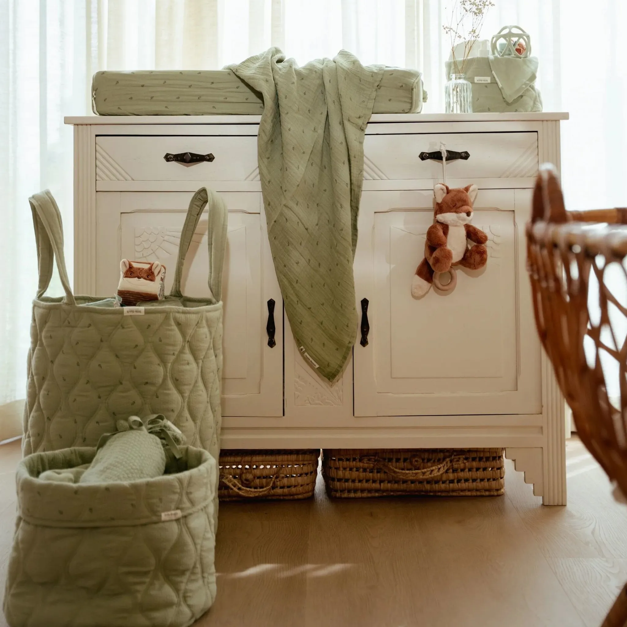 Little Dutch Large storage basket - Green - Essentials Hot