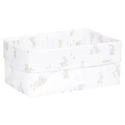 Little Dutch Large storage basket - White - Newborn Naturals - Baby Bunny Best