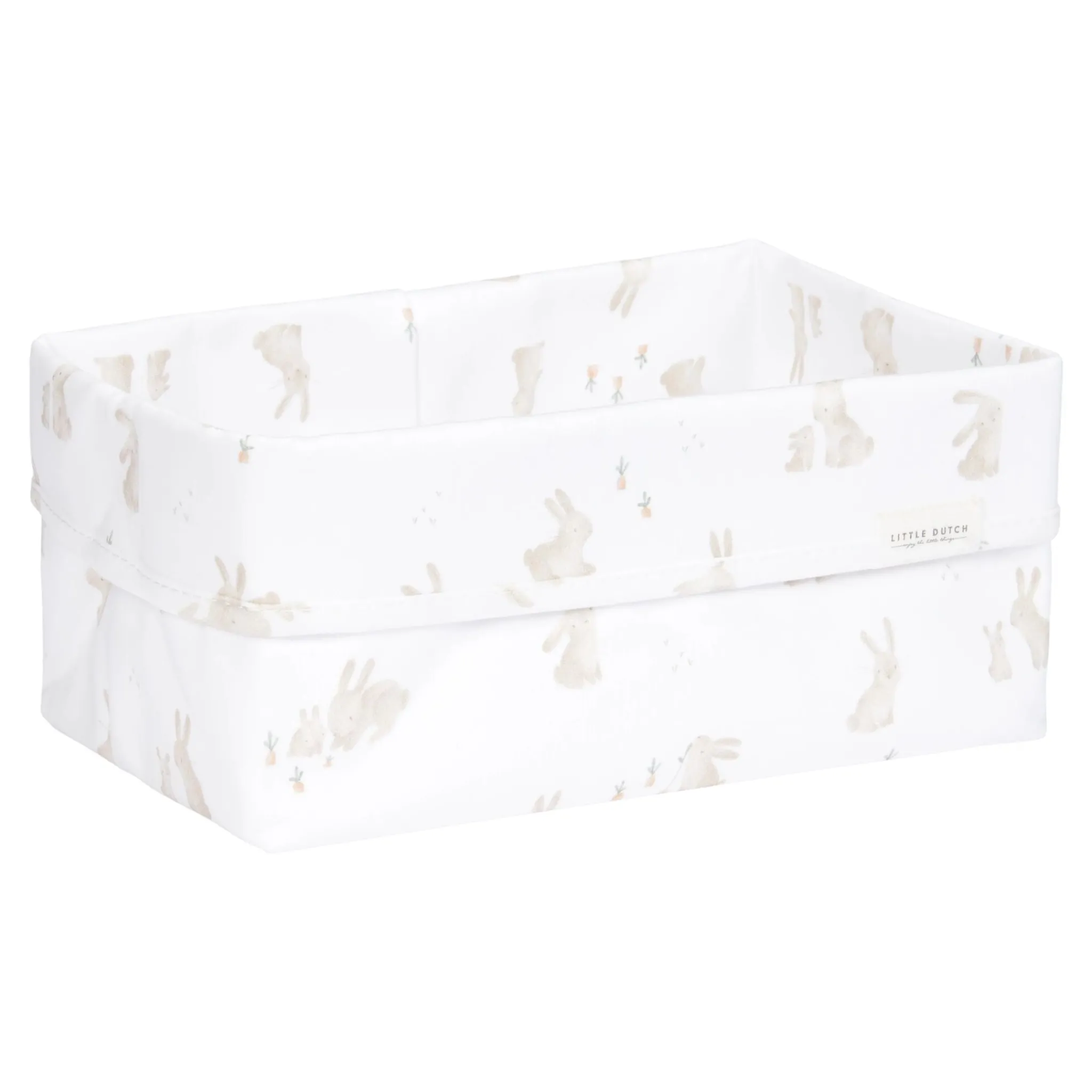 Little Dutch Large storage basket - White - Newborn Naturals - Baby Bunny Best