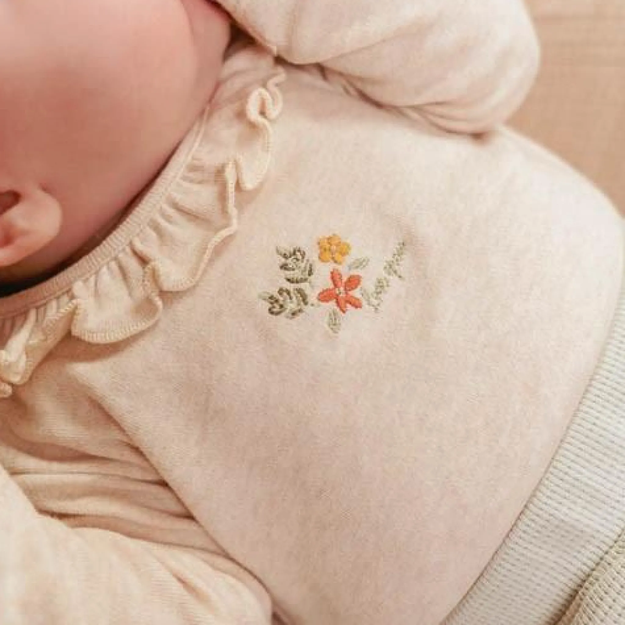 Little Dutch Long sleeve romper - Sand - Little Farm - Print