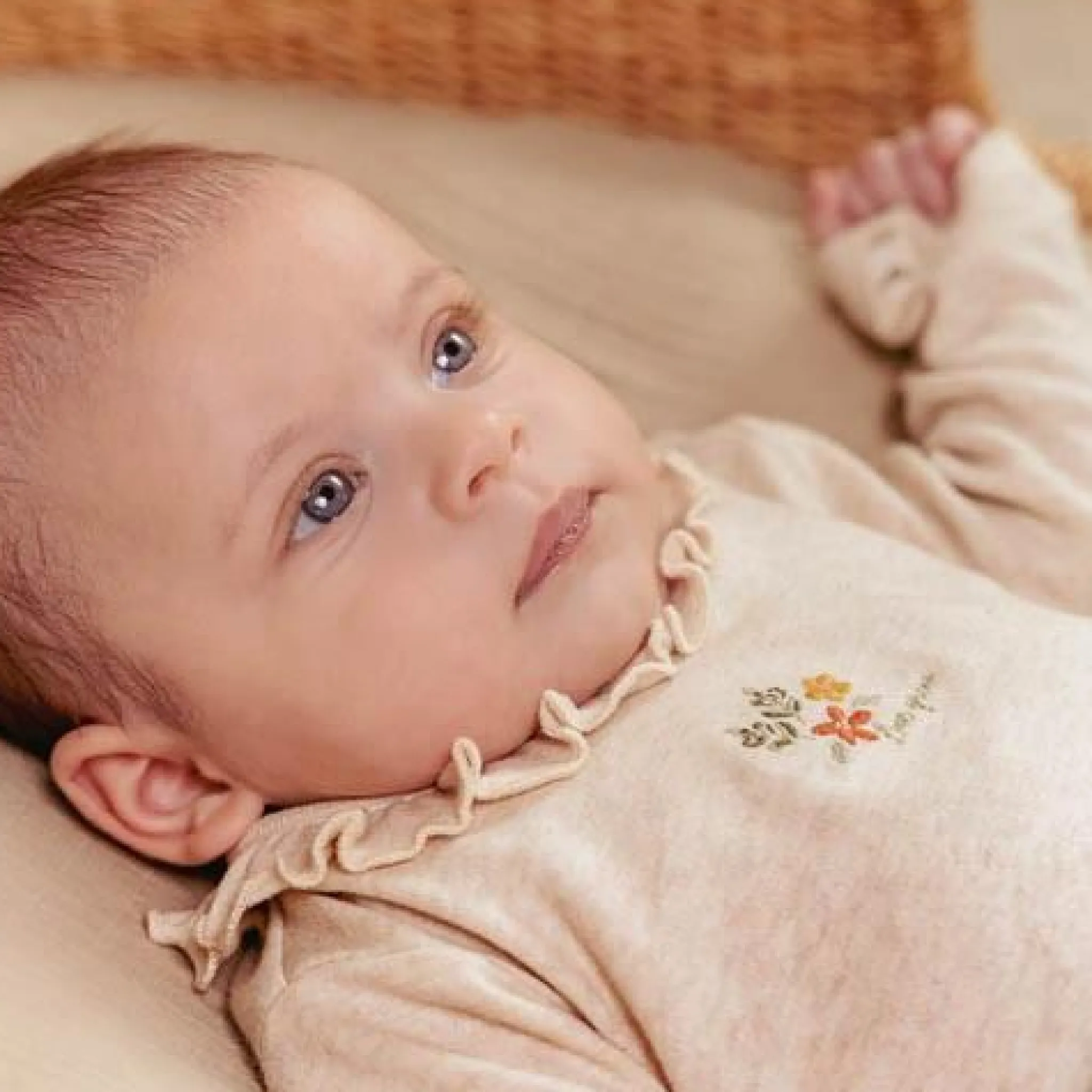 Little Dutch Long sleeve romper - Sand - Little Farm - Print