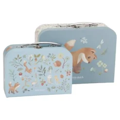 Little Dutch Luggage set - Blue - Forest Friends Hot