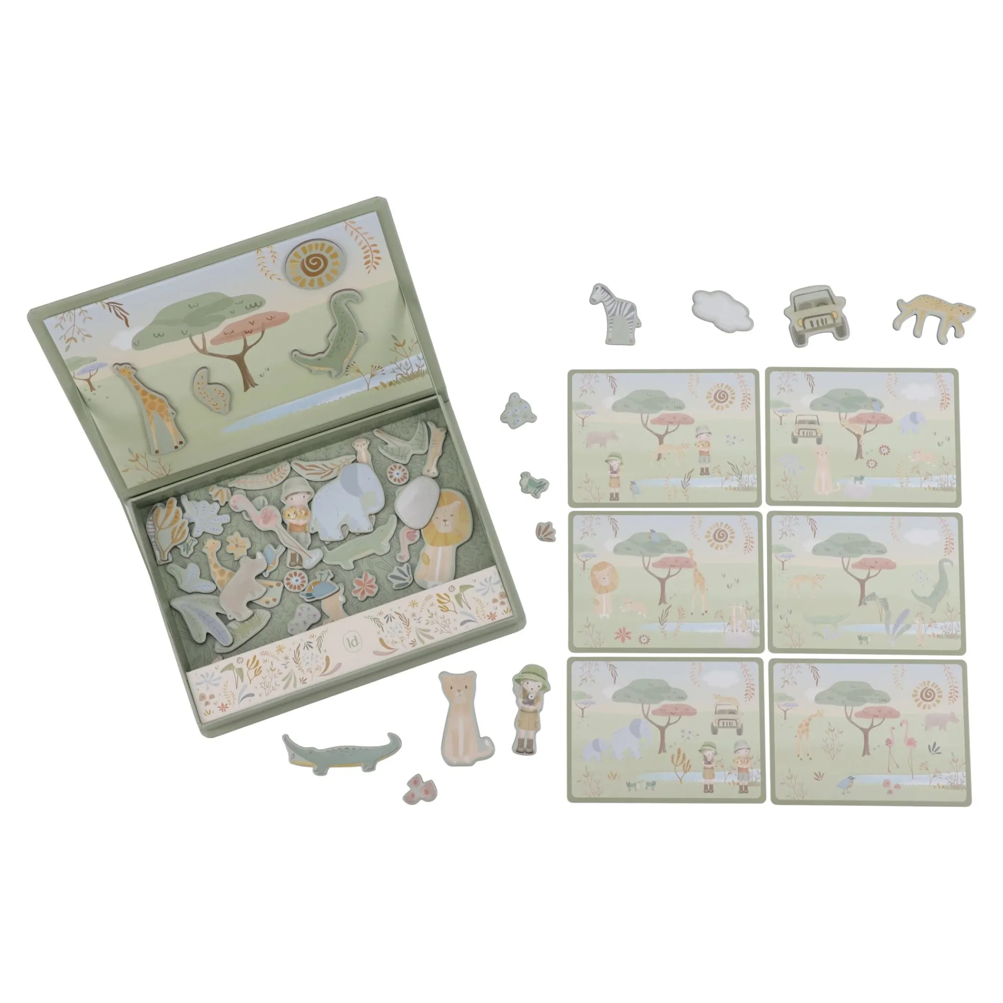 Little Dutch Magnetic game board Safari animals Clearance