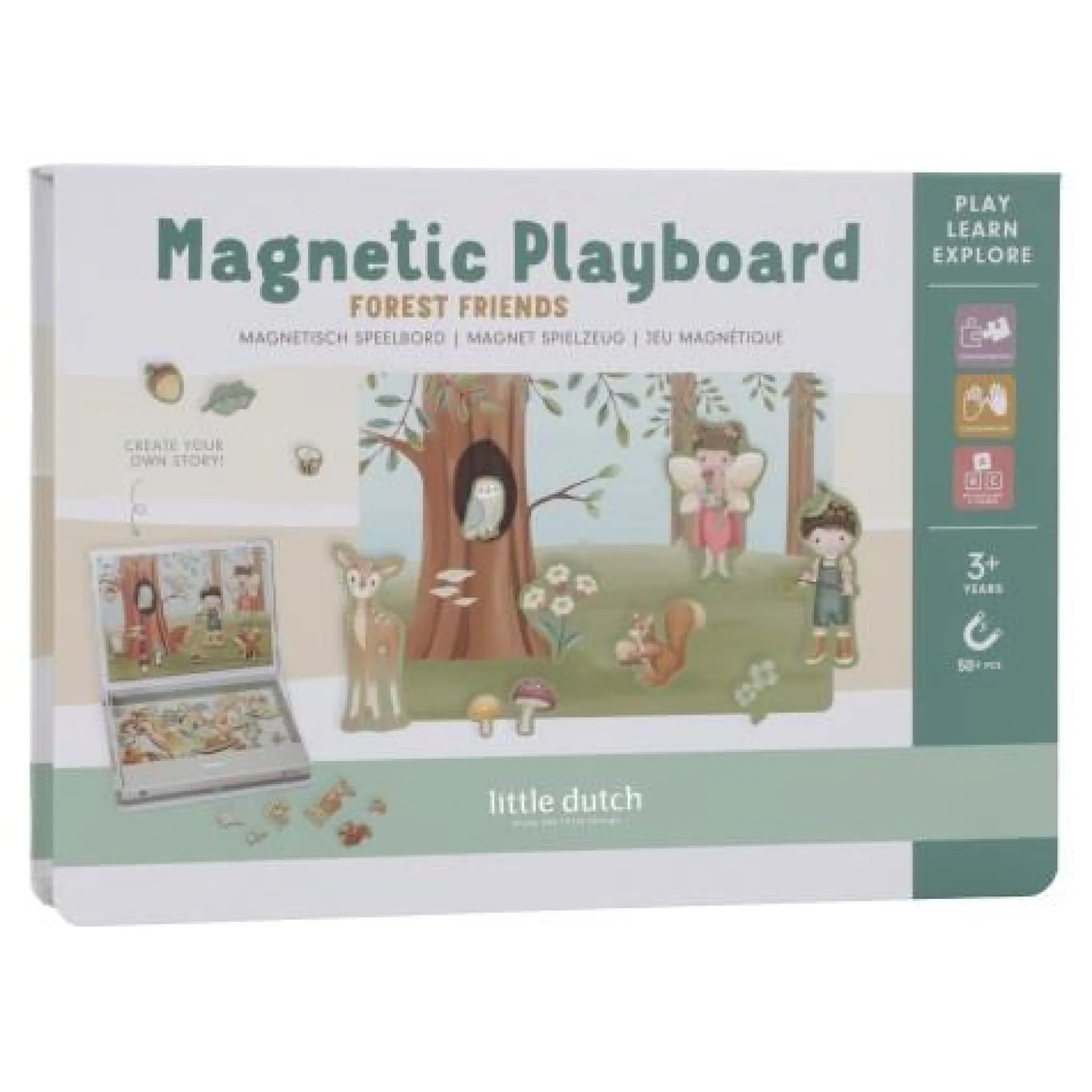 Little Dutch Magnetic play board - Multicolored - Forest Friends Sale