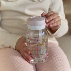 Little Dutch Mepal Drinking Bottle with Straw 450 ml - Pink Online