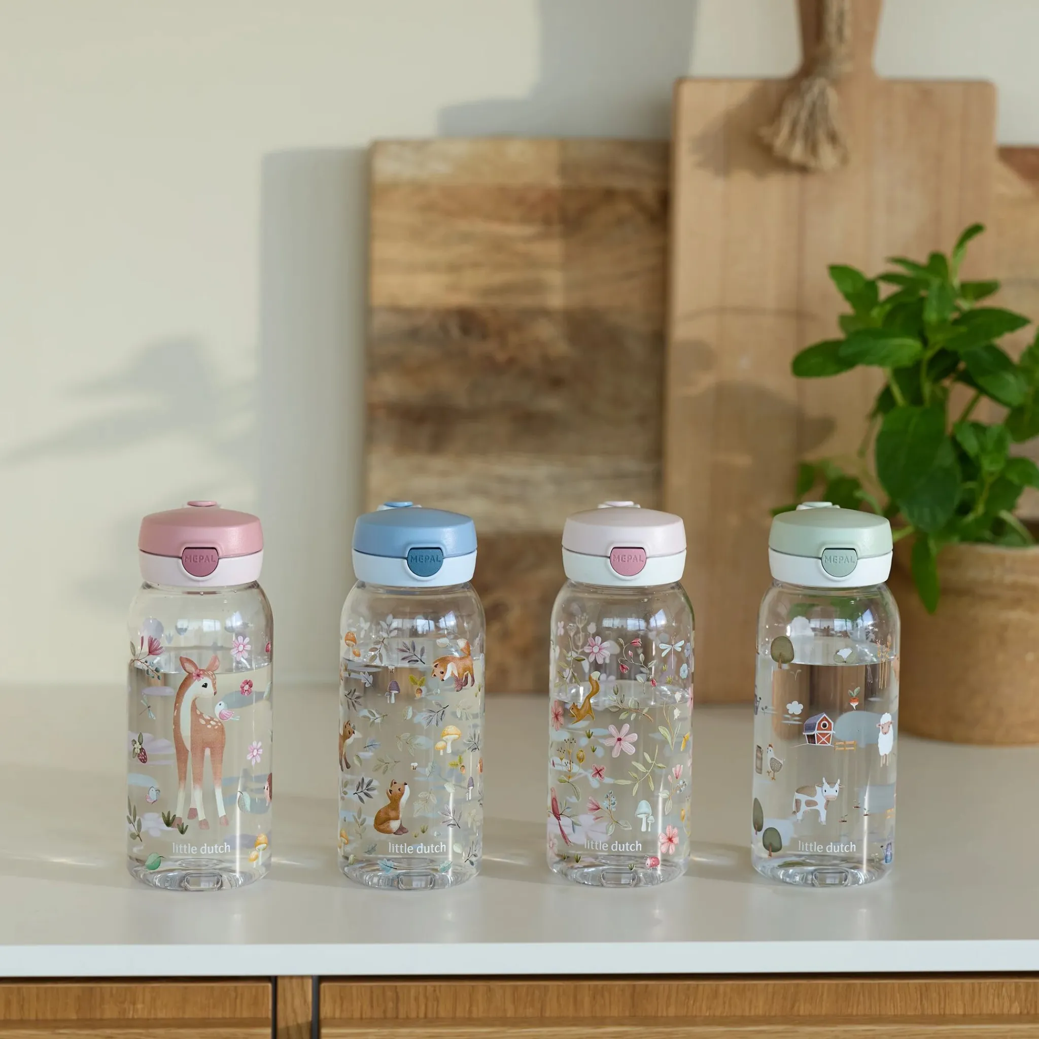 Little Dutch Mepal Pop-up Water Bottle 600 ml - Pink Best