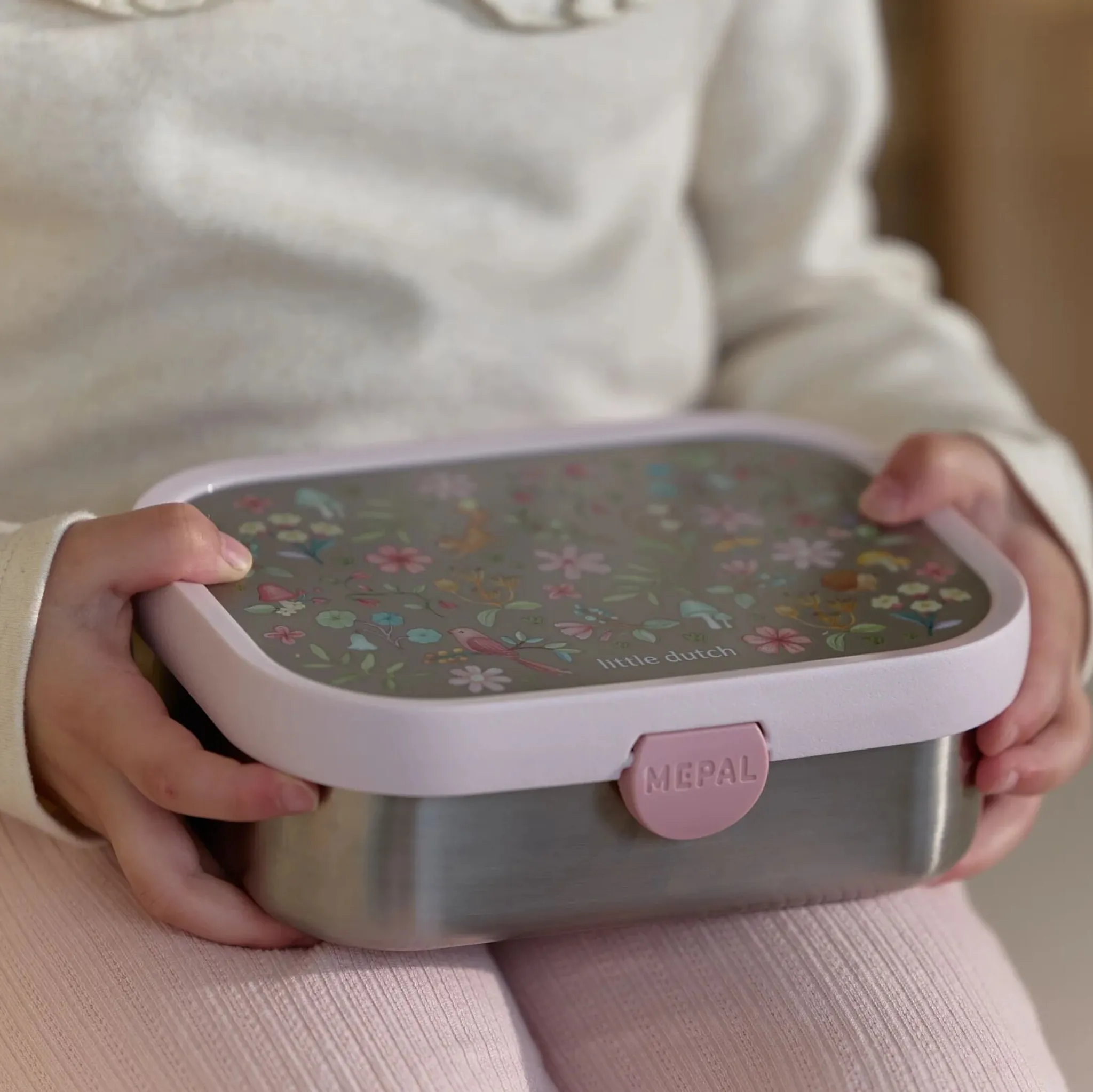 Little Dutch Mepal stainless steel lunch box with compartments - Blue Outlet