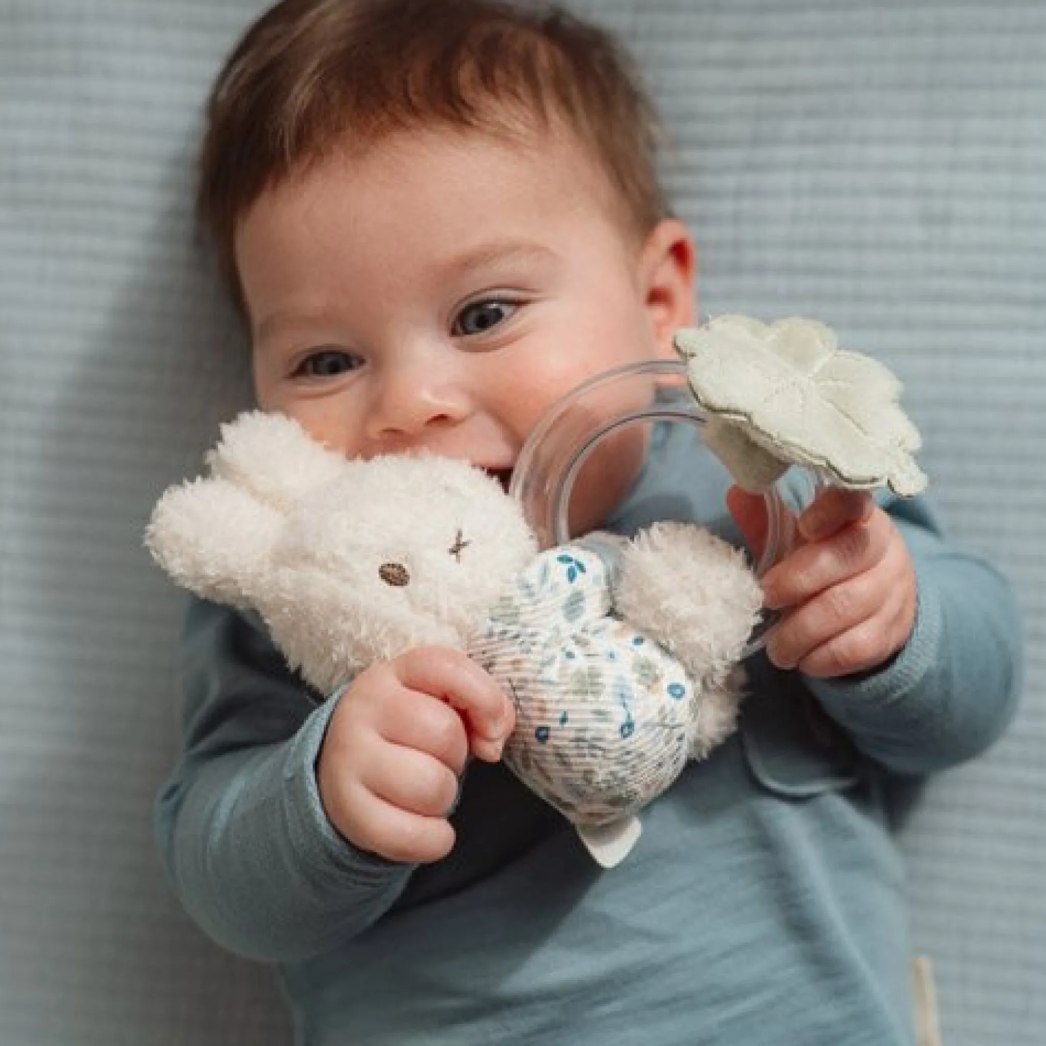 Little Dutch miffy ring rattle - Blue - Lucky Leaves Outlet