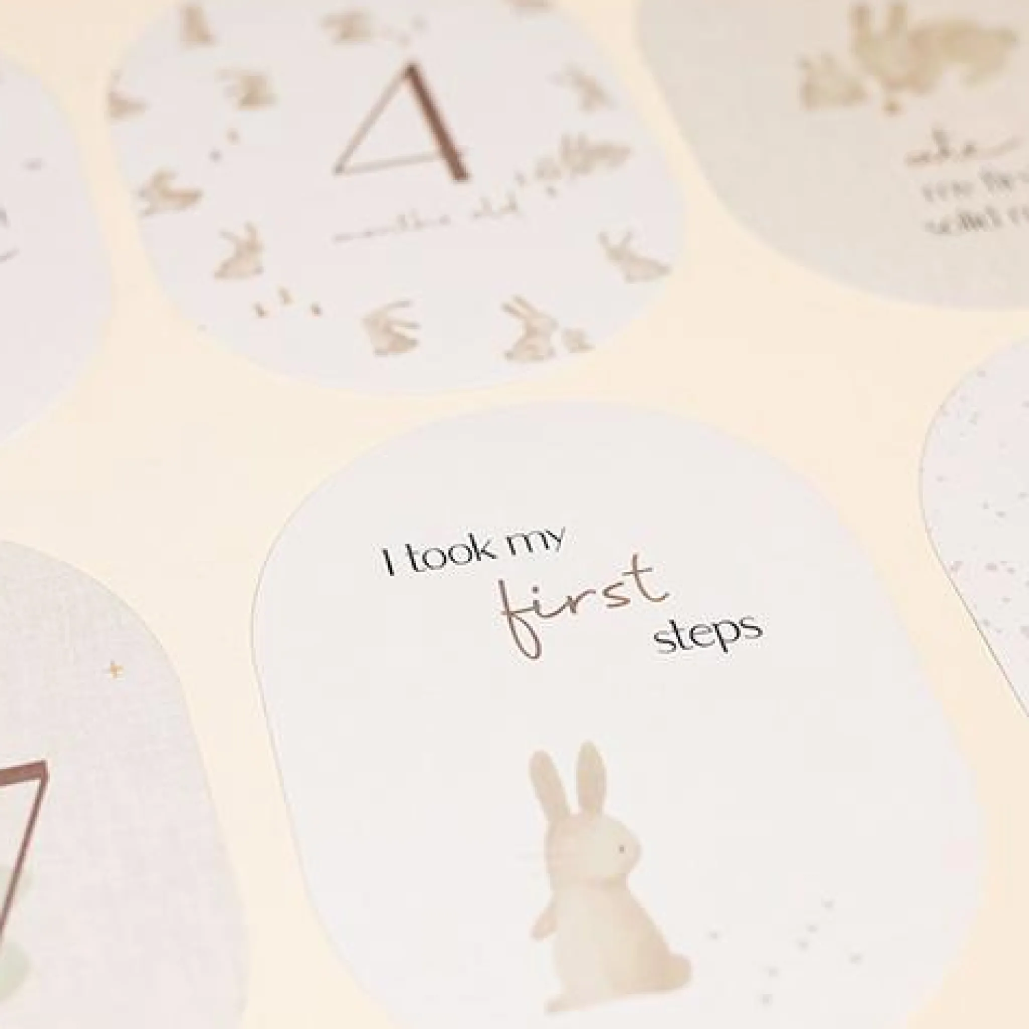 Little Dutch Milestone cards - Green - Baby Bunny New