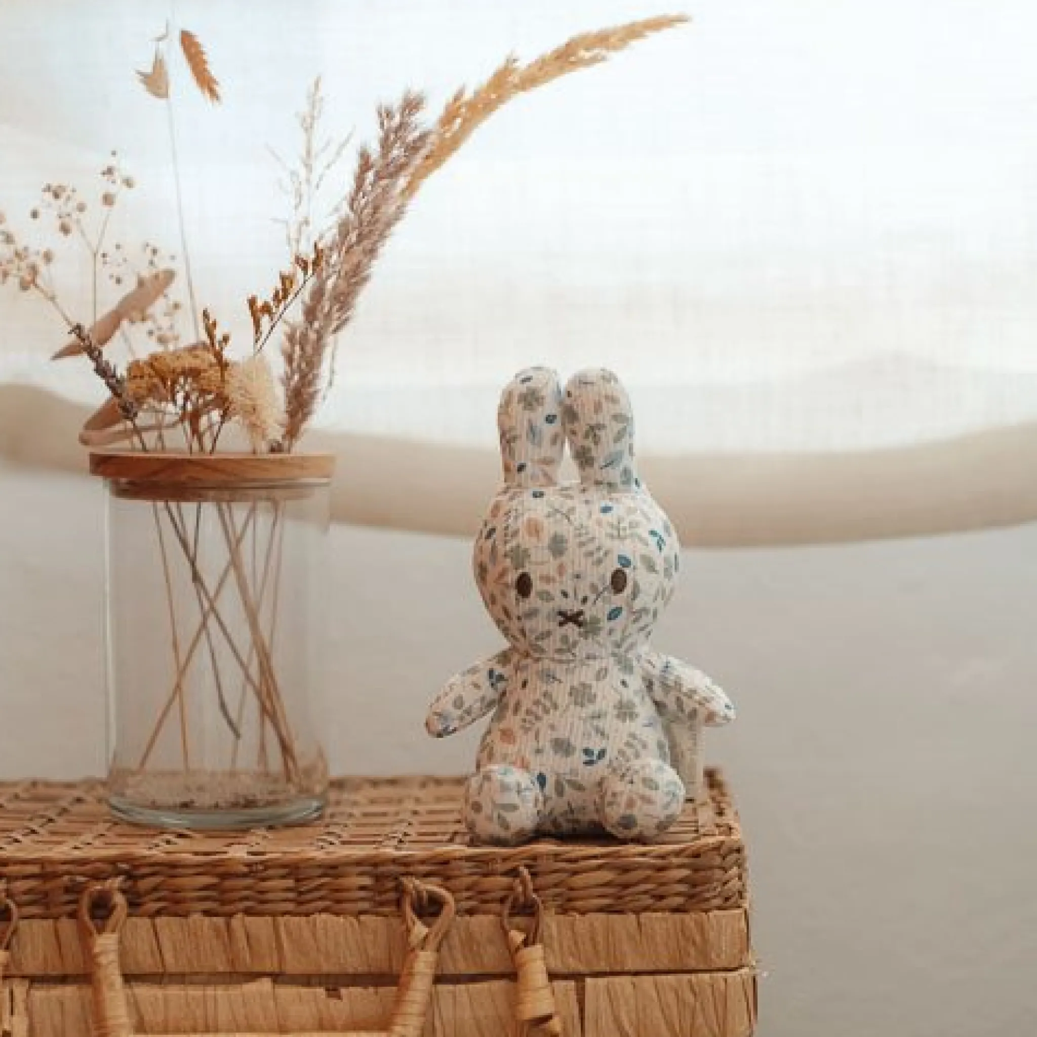 Little Dutch nijntje plush all-over print 15 cm - Blue - Lucky Leaves Outlet
