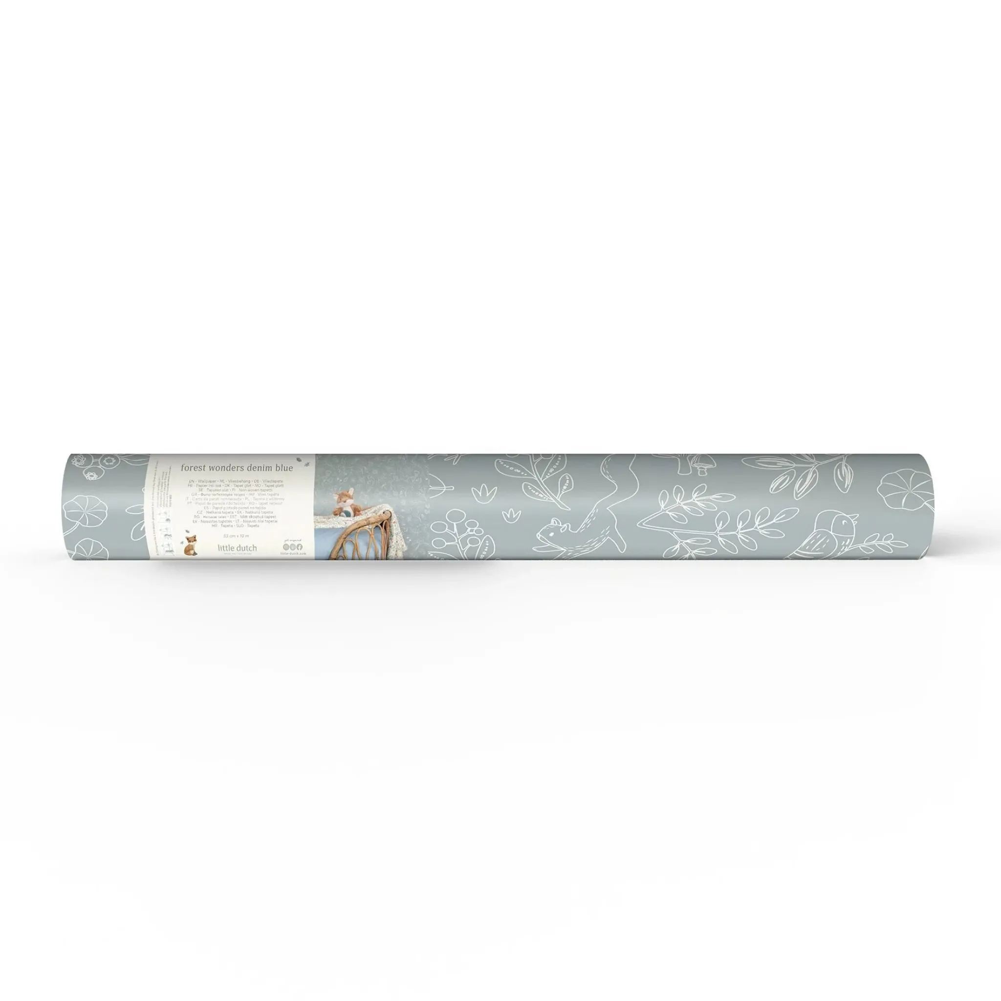 Little Dutch Non-woven wallpaper – Blue – Forest Friends – Forest Wonder Online