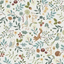 Little Dutch Non-woven wallpaper - Multicolored - Forest Friends - Forest Wonders