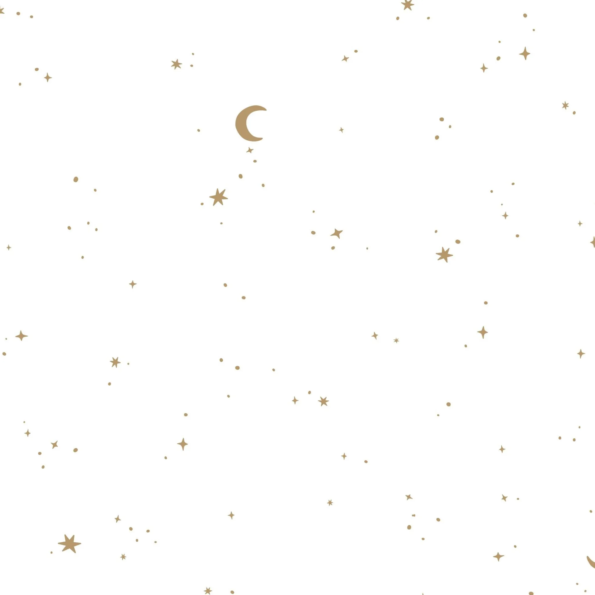 Little Dutch Non-woven wallpaper – White – Newborn Naturals – Moon & Stars Sale