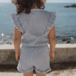 Little Dutch Overalls - Blue - Denim Blue Stripe Hot