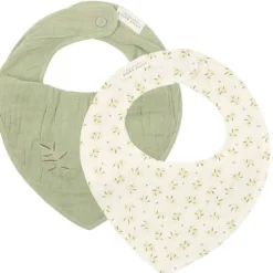 Little Dutch 2-pack Bandana bib - Green - Essentials - Blueberry Leaves Online
