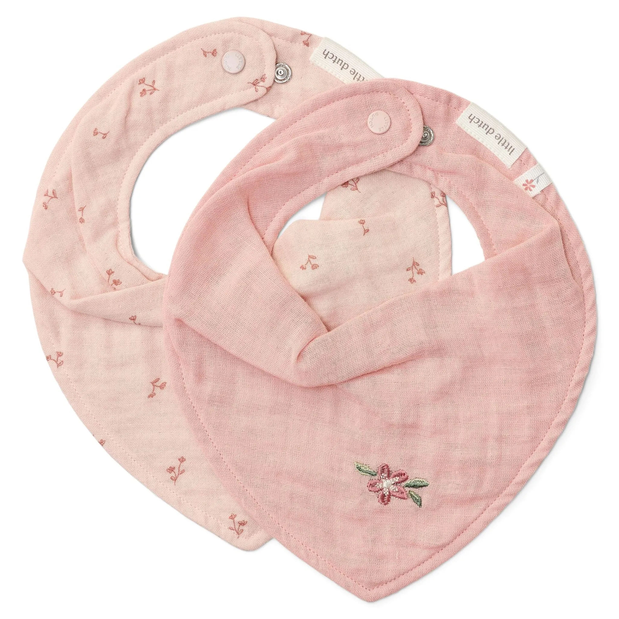 Little Dutch 2-pack bandana bib - Pink - Essentials Sale