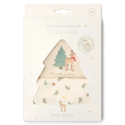 Little Dutch 2-pack Christmas romper long sleeve – Beige