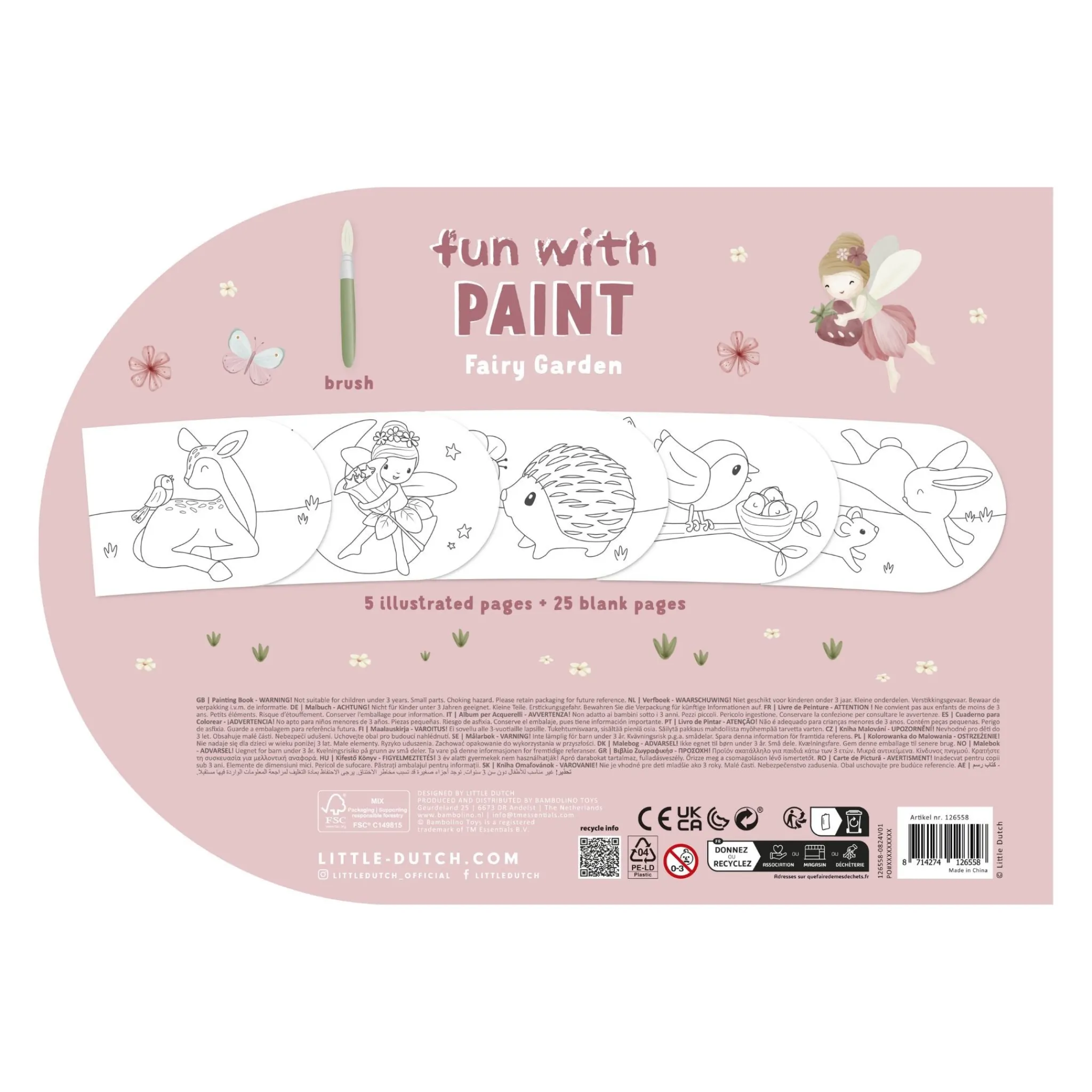 Little Dutch Paint book Fairy Garden Clearance