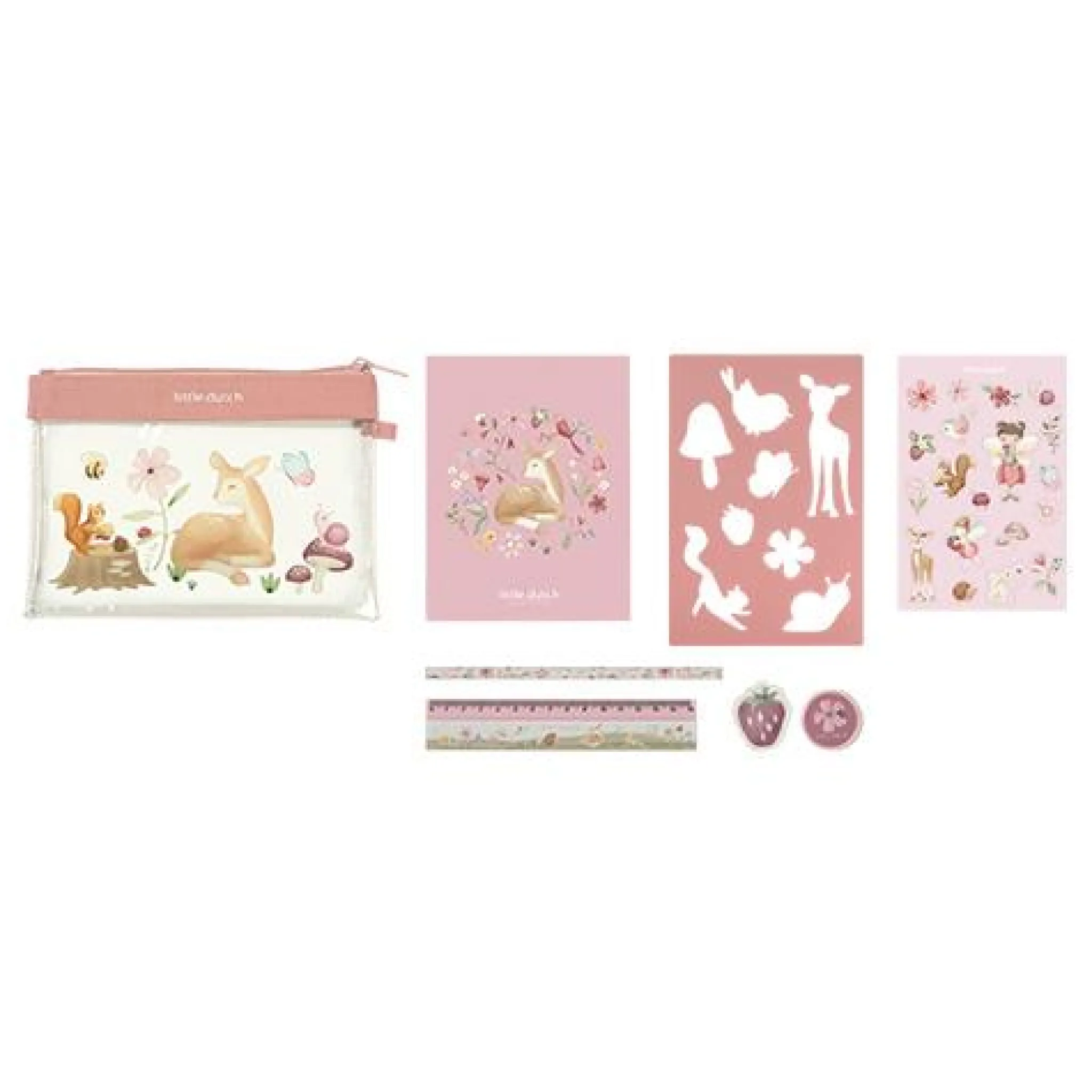 Little Dutch Pencil case with contents - Pink - Fairy Garden Clearance