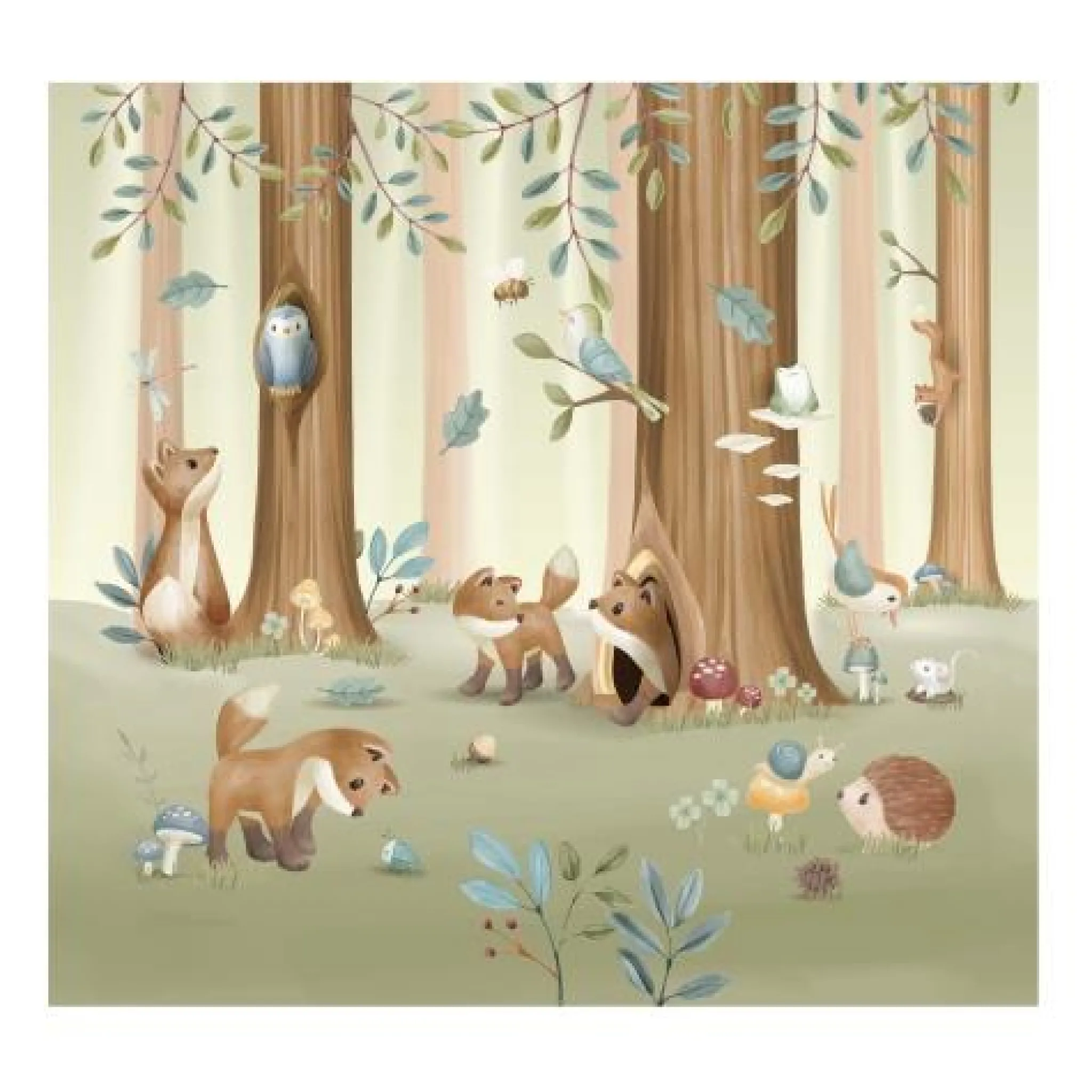 Little Dutch Photo wallpaper - Multicolored - Forest Friends Sale