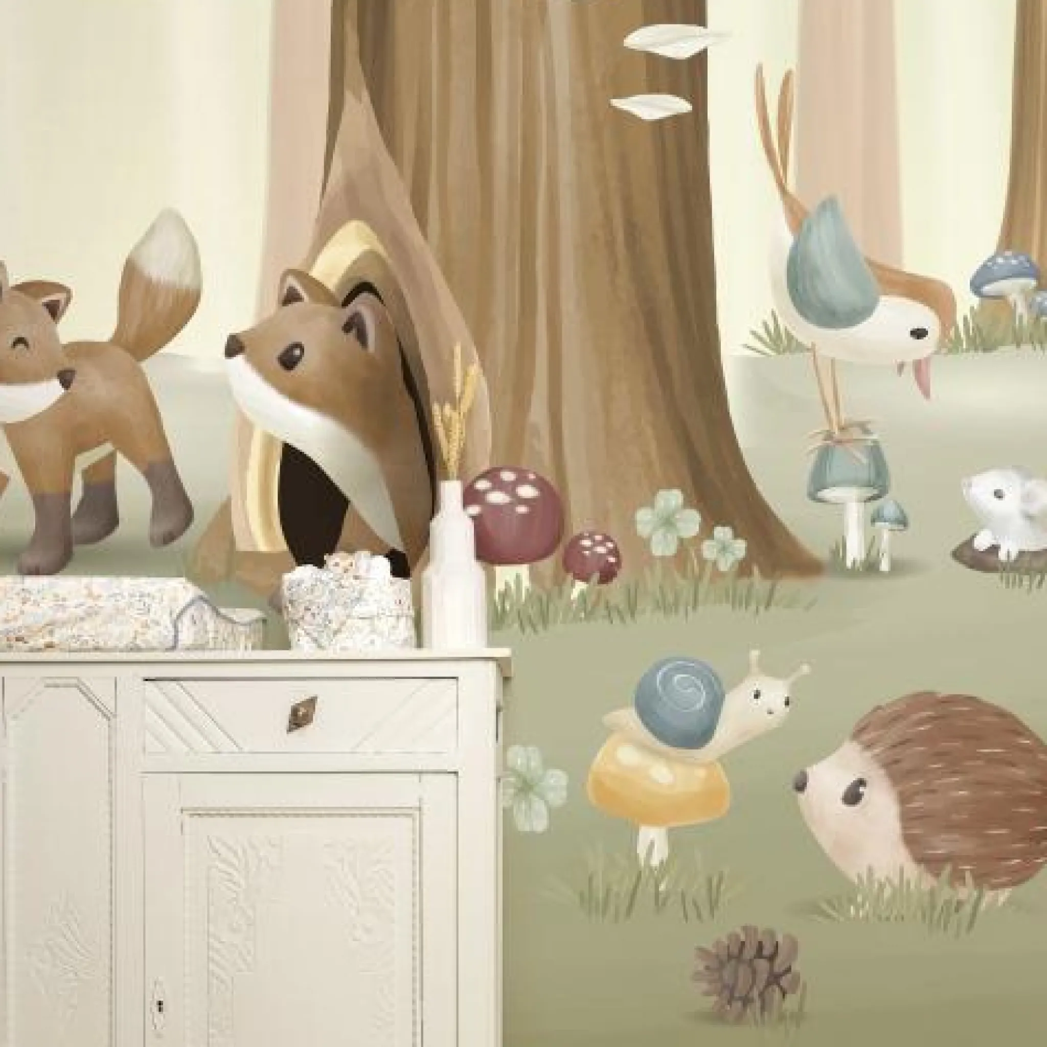 Little Dutch Photo wallpaper - Multicolored - Forest Friends Sale