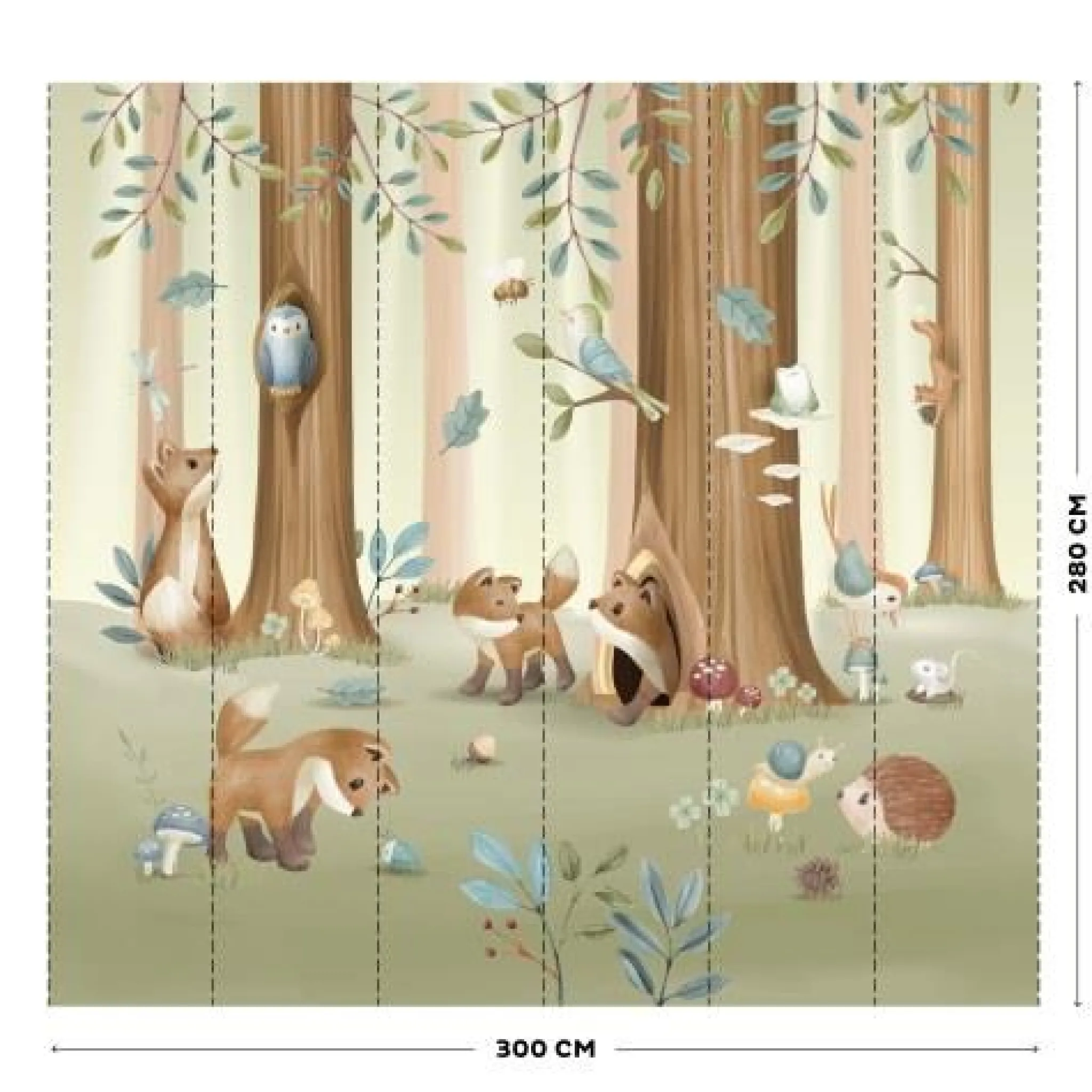 Little Dutch Photo wallpaper - Multicolored - Forest Friends Sale