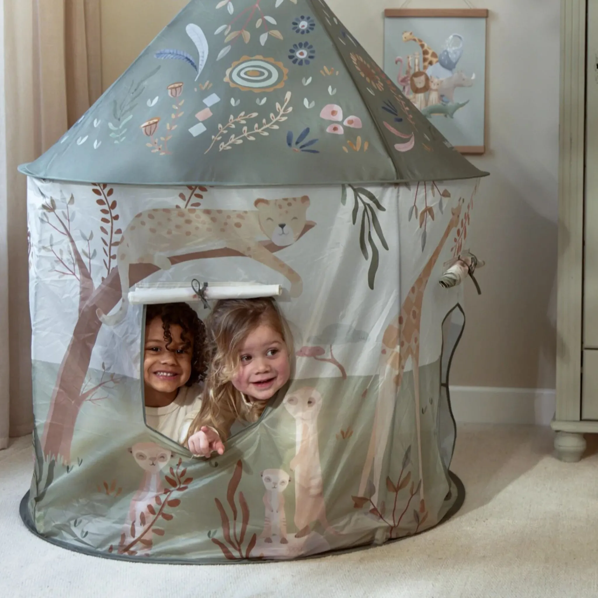 Little Dutch Play tent - Crawl tunnel - Green