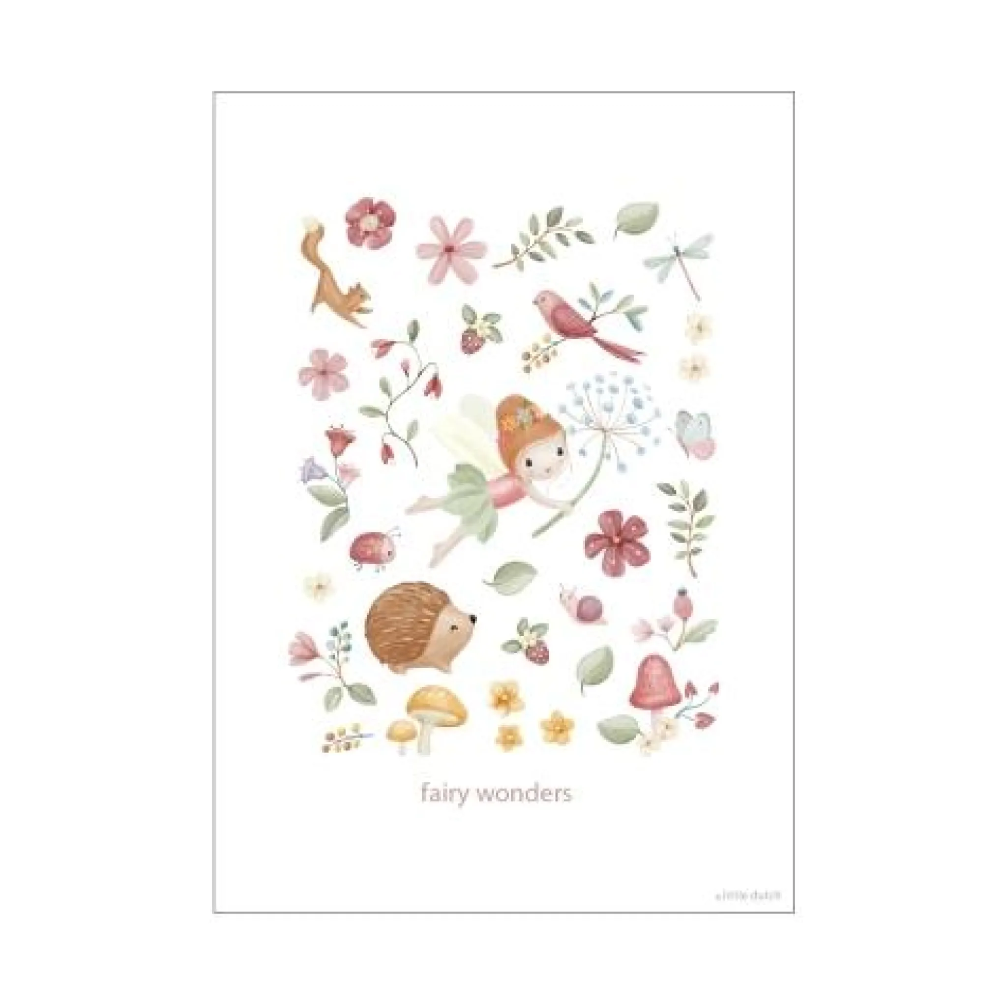 Little Dutch Poster - Size A3 - Fairy Garden - Fairy Wonders Discount