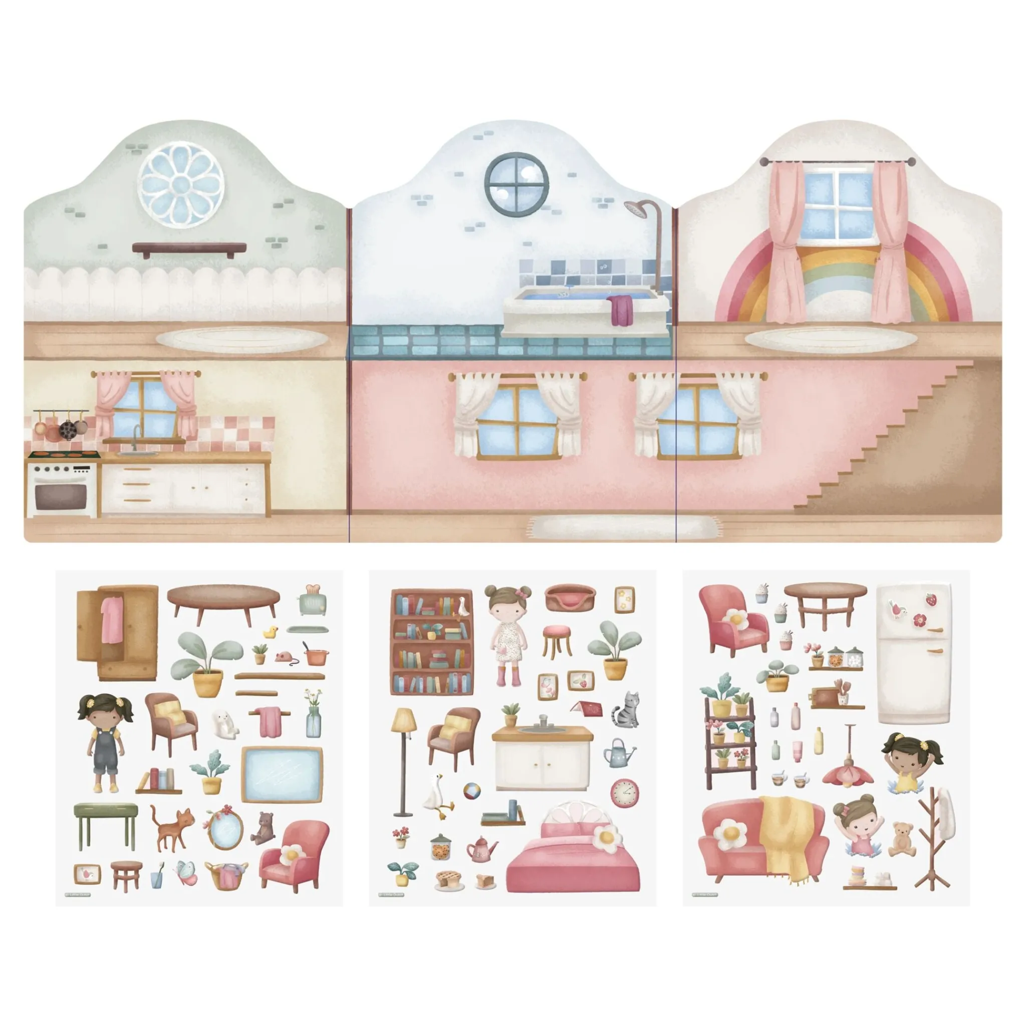 Little Dutch Reusable Stickers - Essentials - Rosa Online