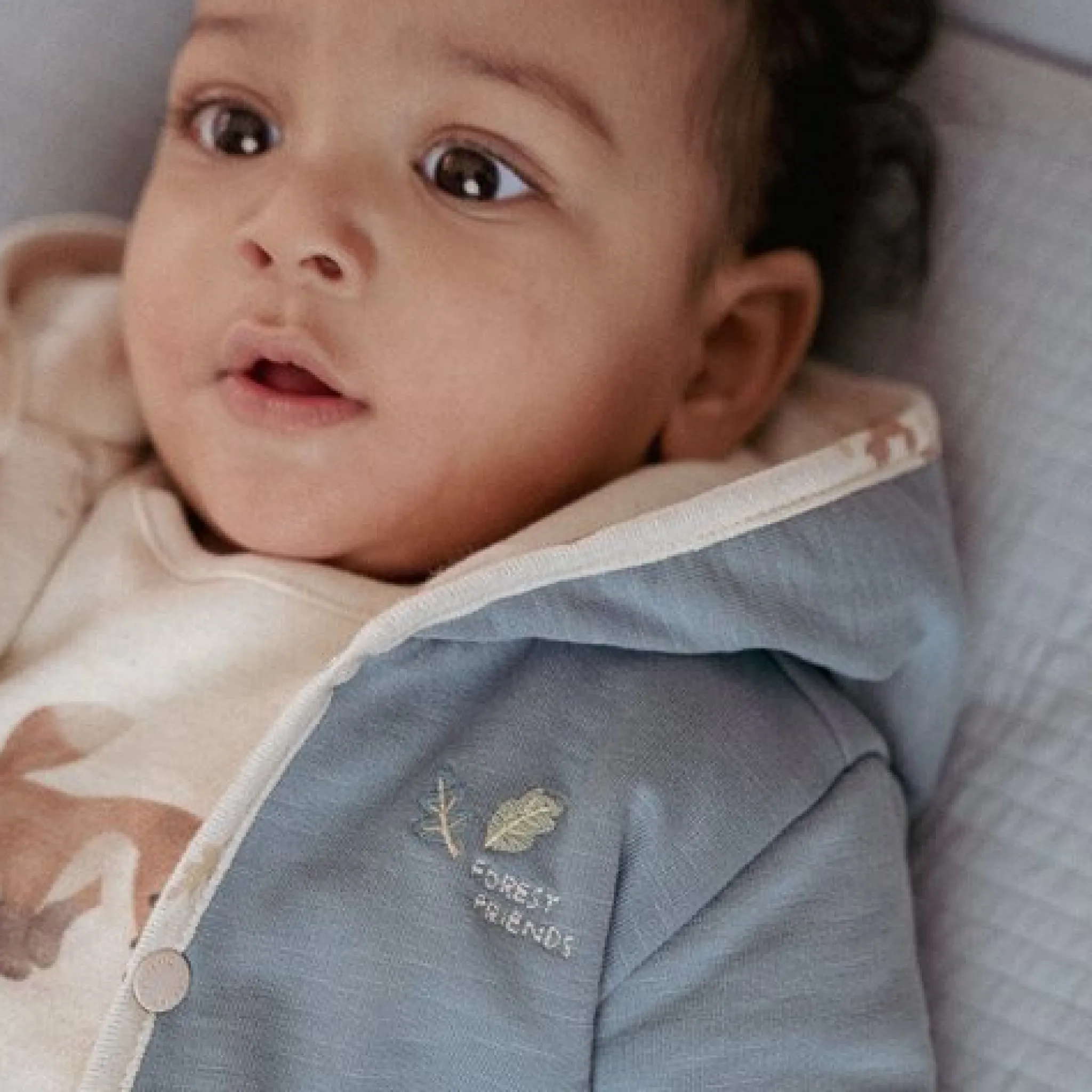 Little Dutch Reversible jacket - Blue - Forest Friends Hot