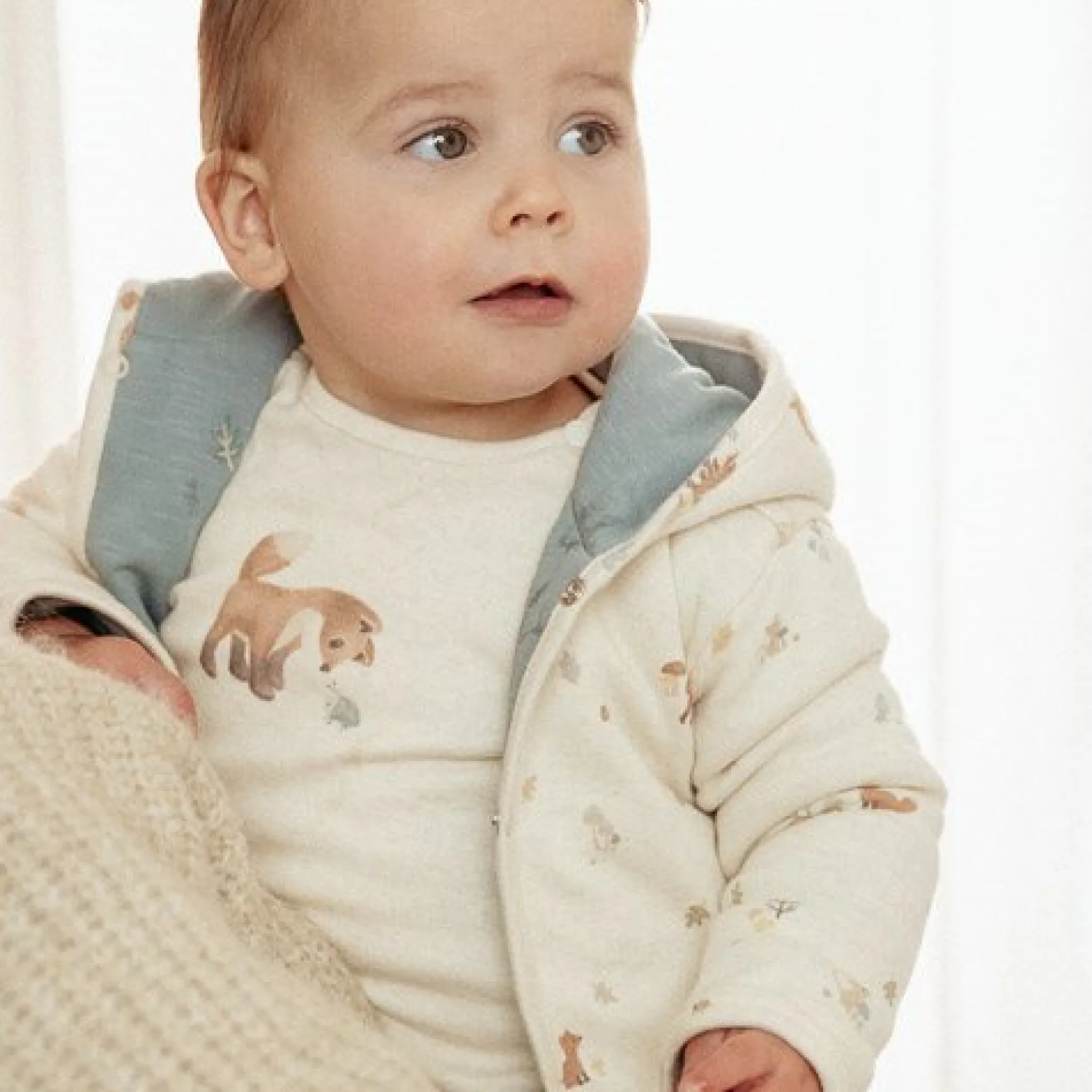 Little Dutch Reversible jacket - Blue - Forest Friends Hot