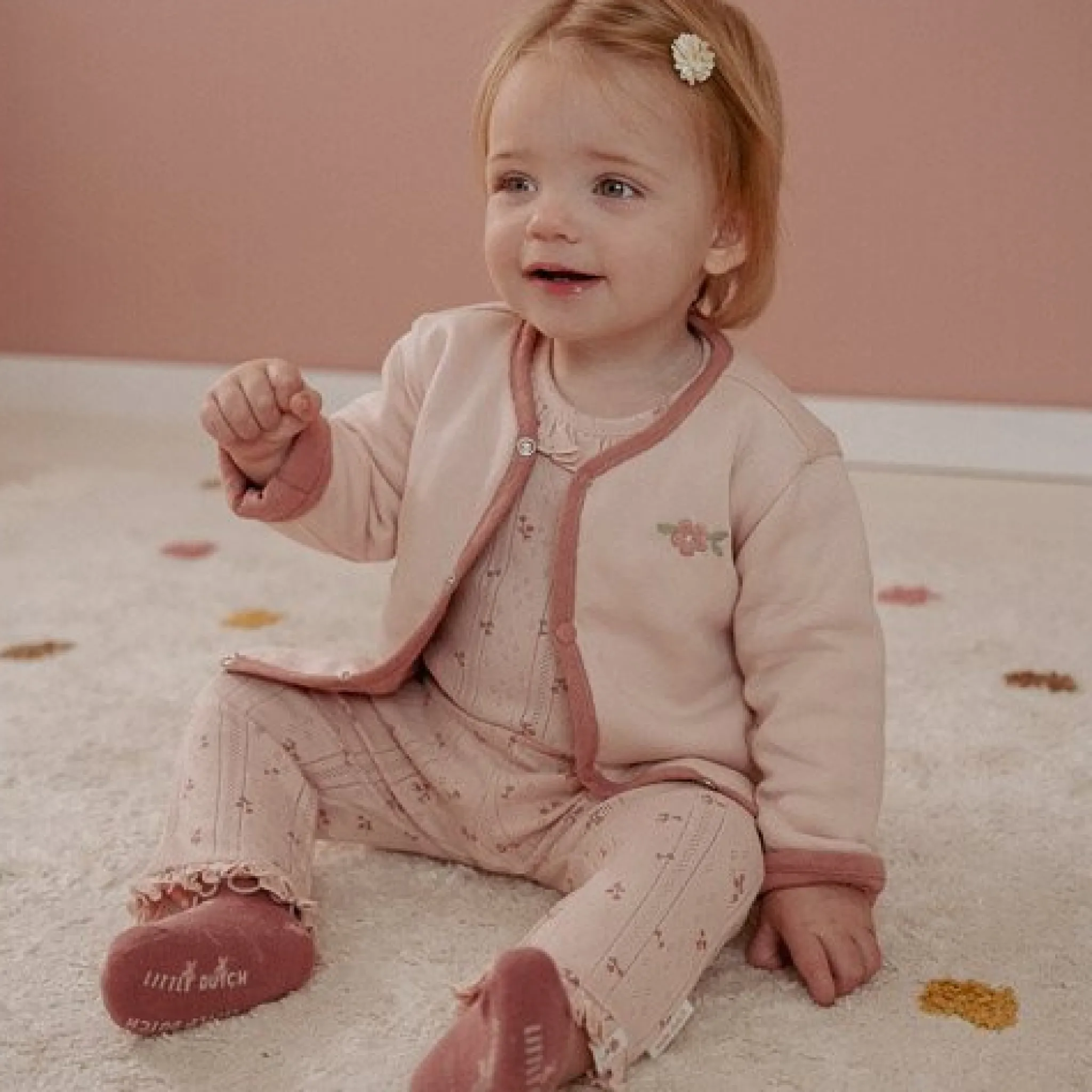 Little Dutch Reversible jacket - Pink - Fairy Garden New