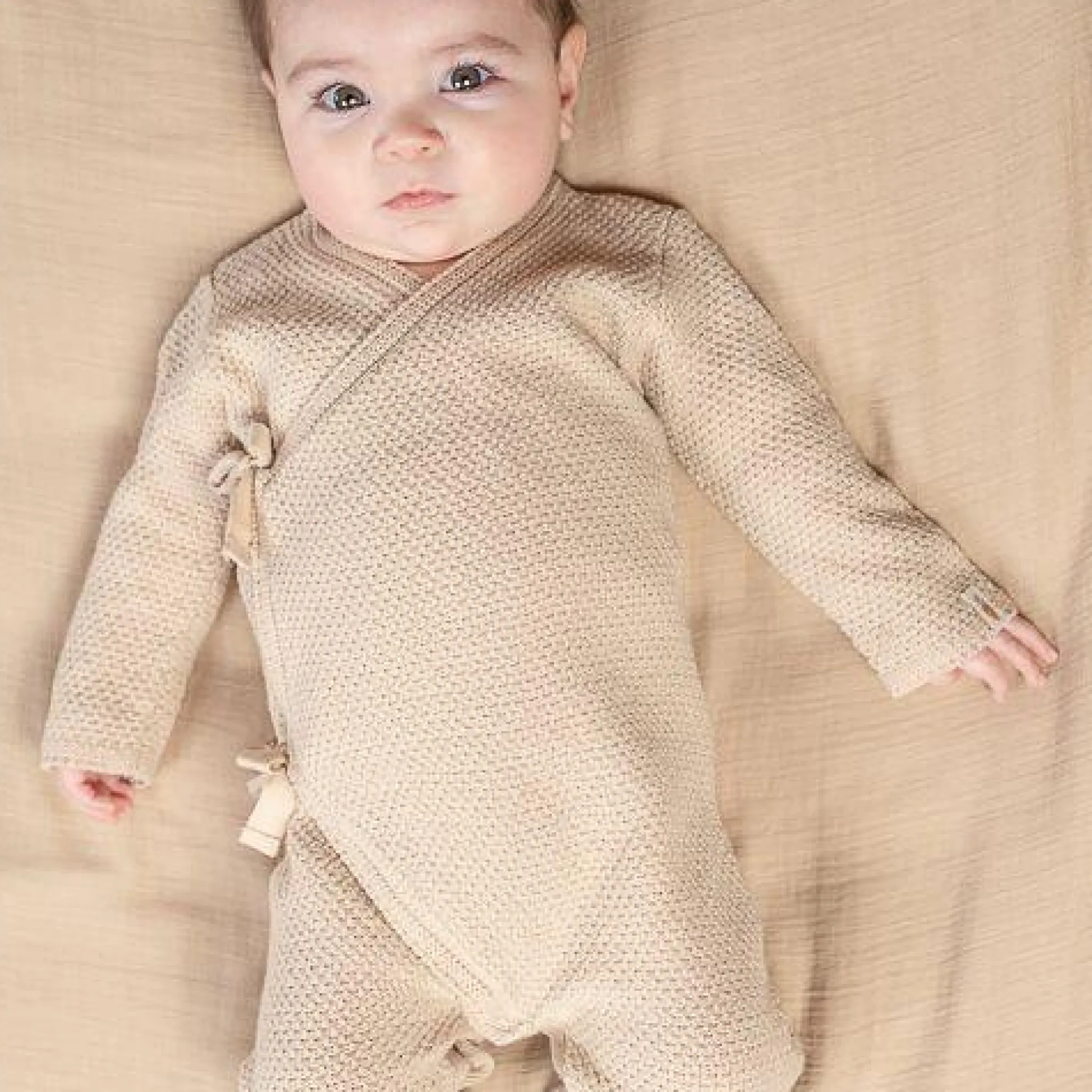 Little Dutch Romper - Sand - Newborn Naturals Clearance