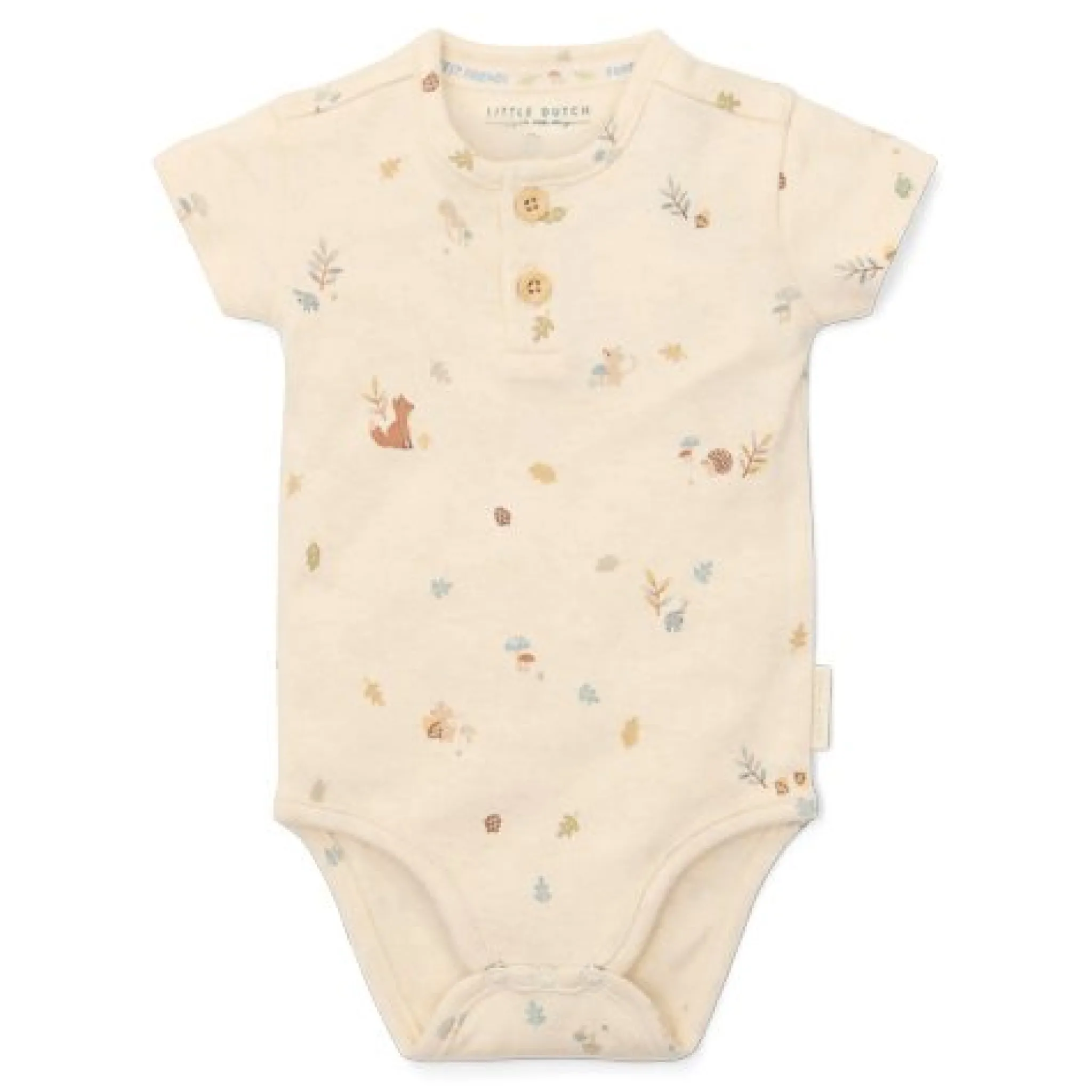 Little Dutch Romper short sleeve - Sand - Forest Friends Best