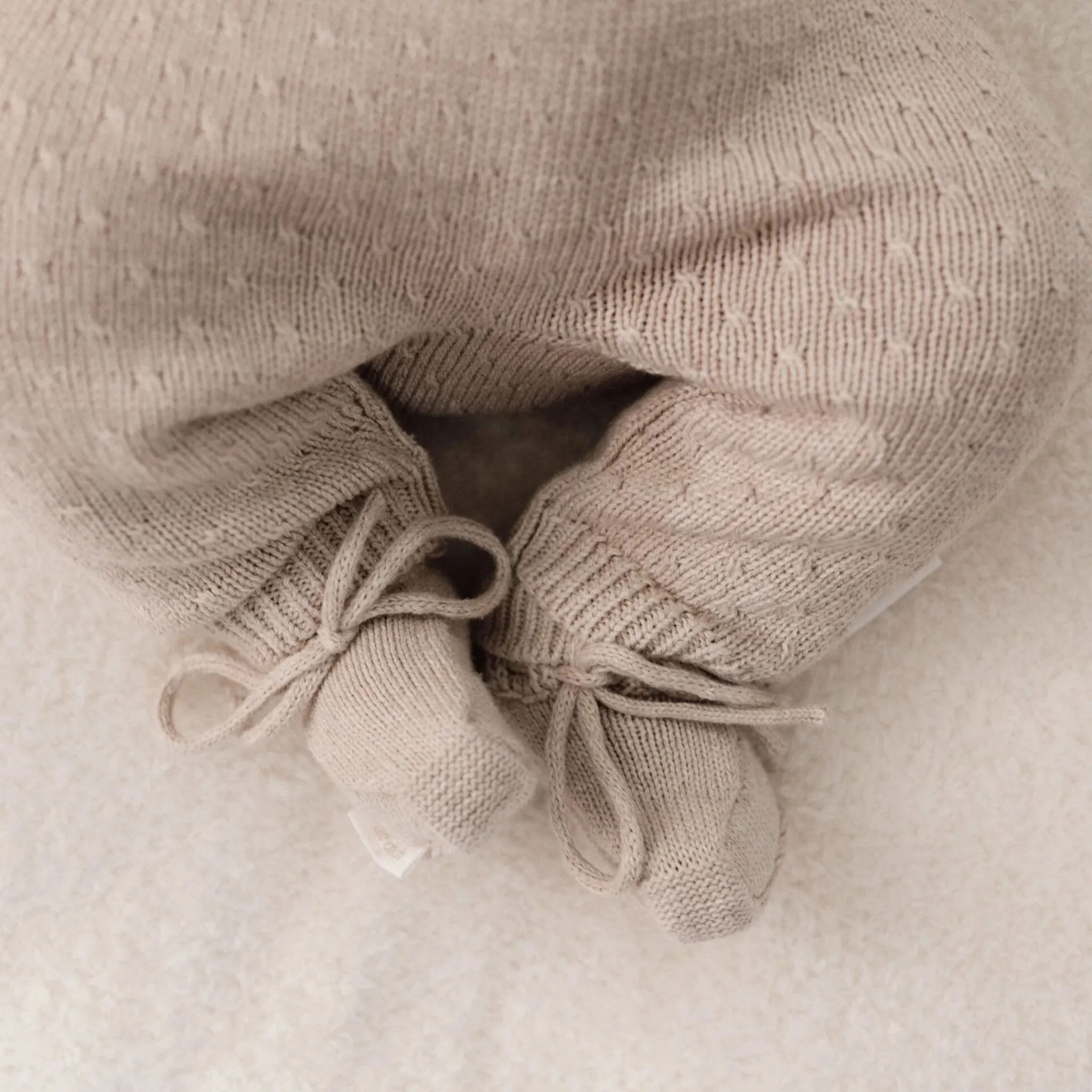Little Dutch Rompersuit - Knitted - Beige - Newborn Naturals Best