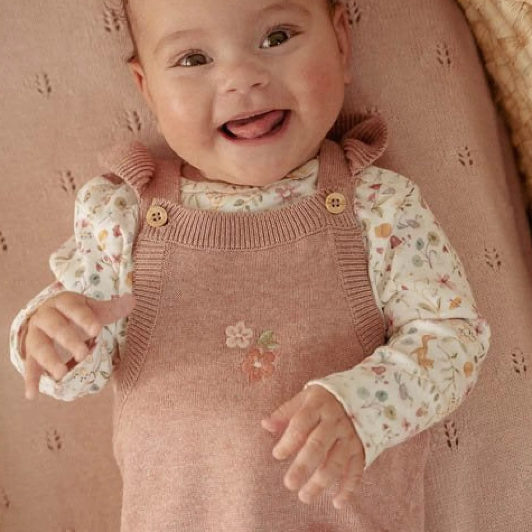 Little Dutch Rompersuit - Sleeveless - Pink - Fairy Garden Clearance