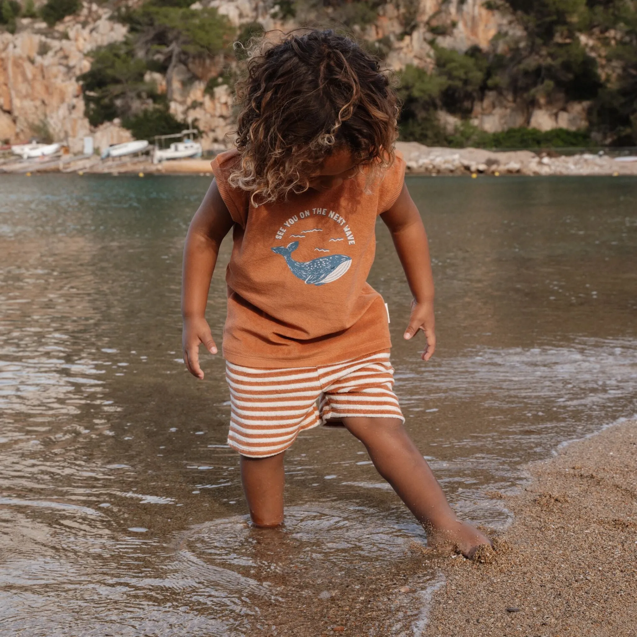 Little Dutch Shirt and shorts set - Brown Hot