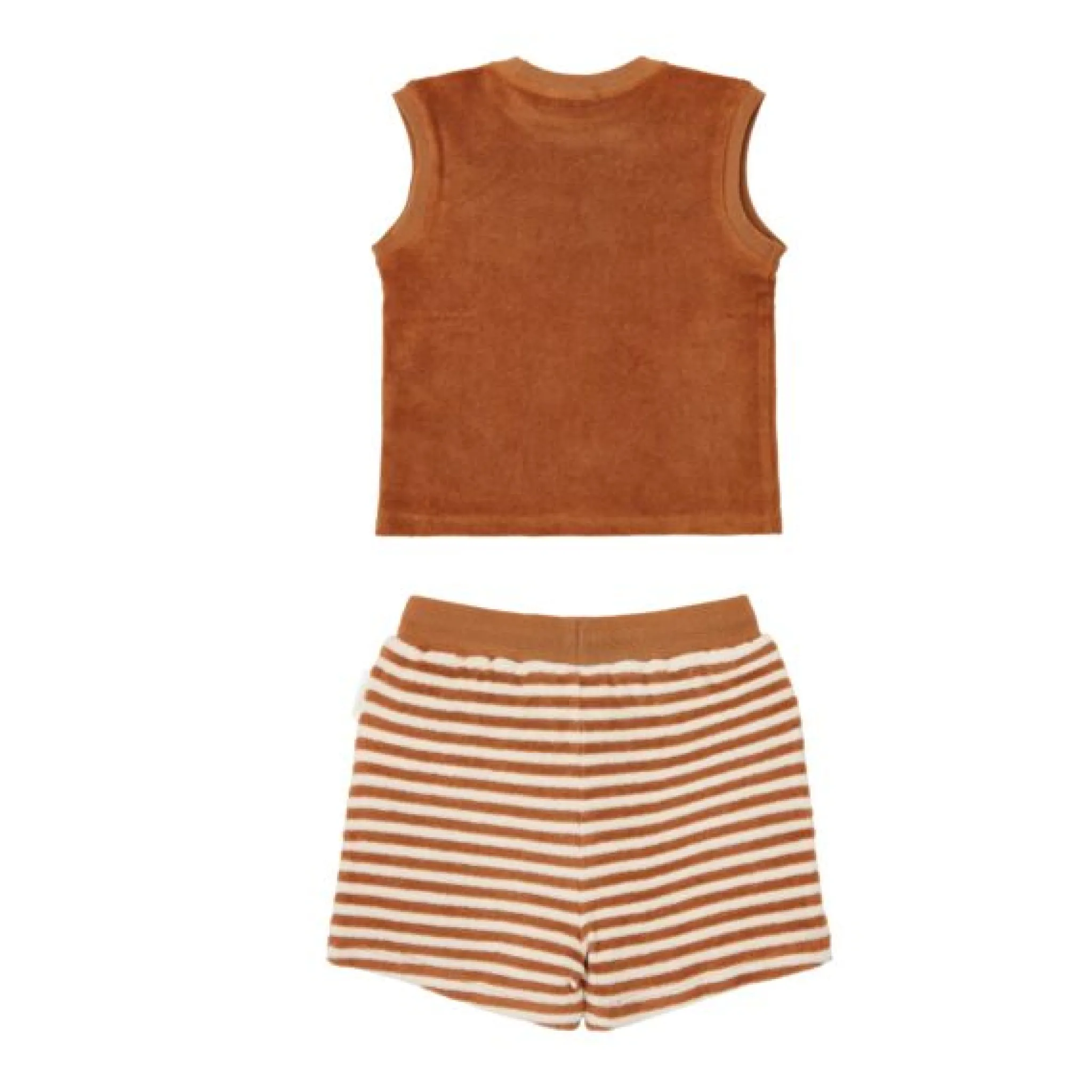 Little Dutch Shirt and shorts set - Brown Hot