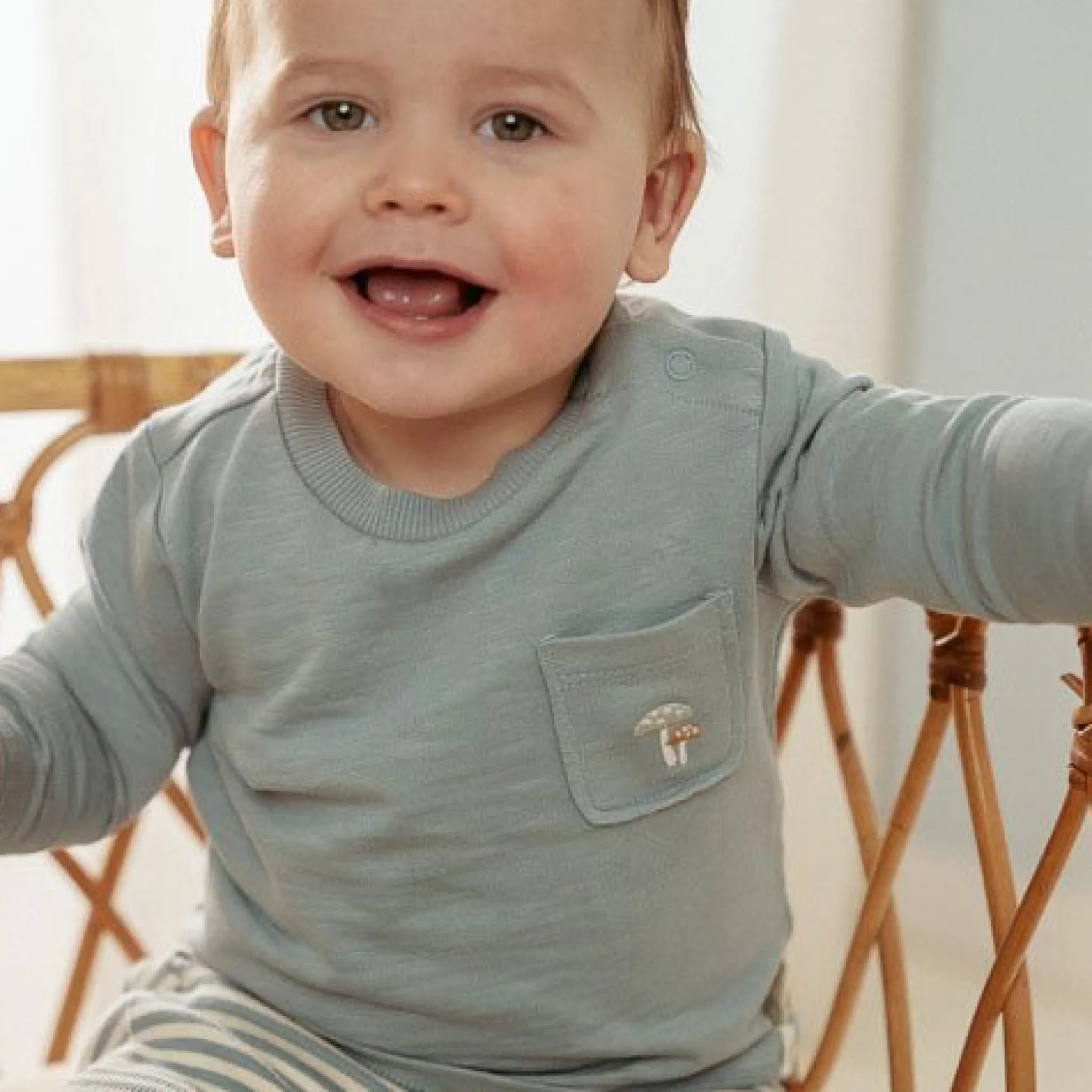 Little Dutch Shirt long sleeve - Blue - Forest Friends Clearance