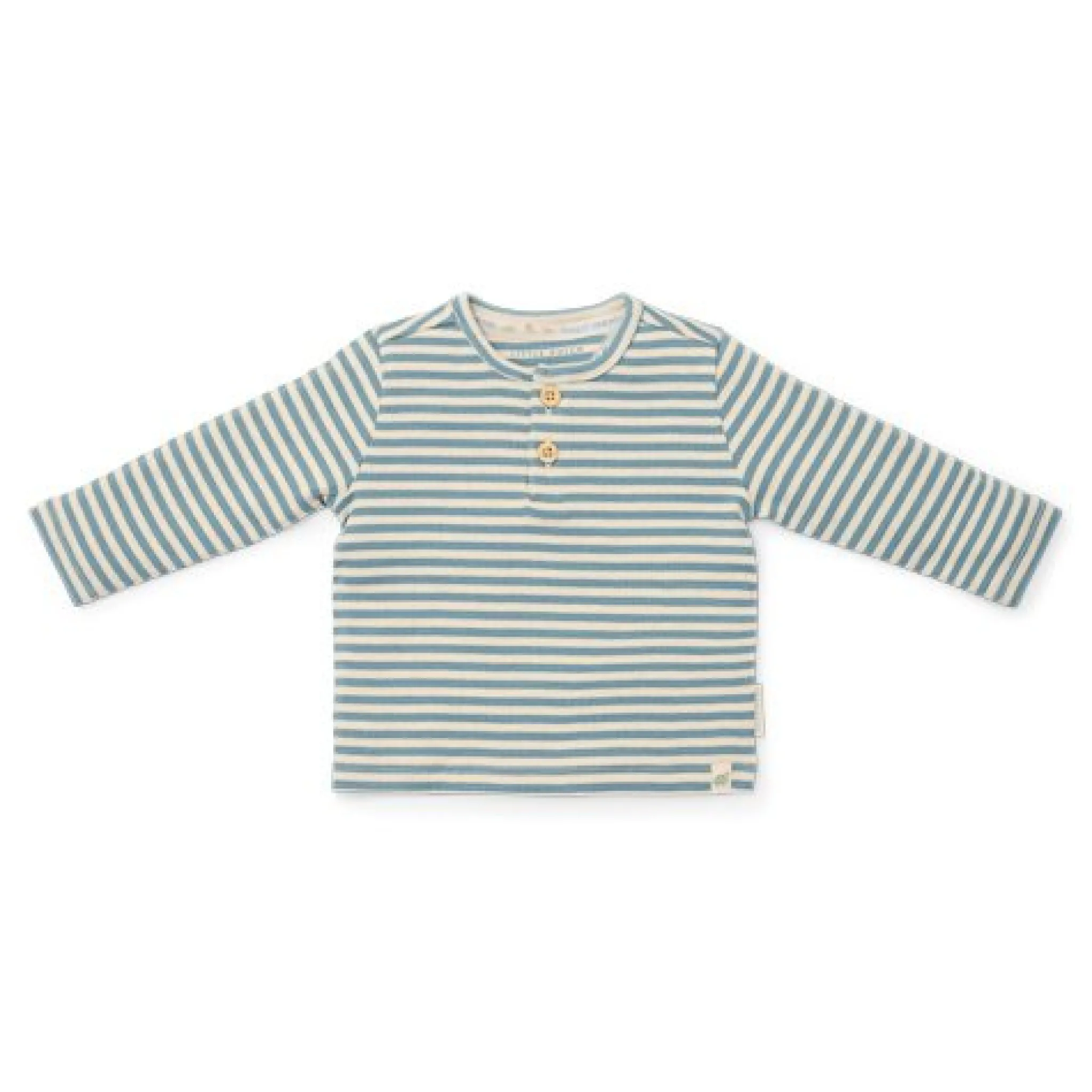 Little Dutch Shirt long sleeve - Blue - Forest Friends - Stripe New