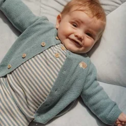 Little Dutch Shirt long sleeve - Blue - Forest Friends - Stripe New