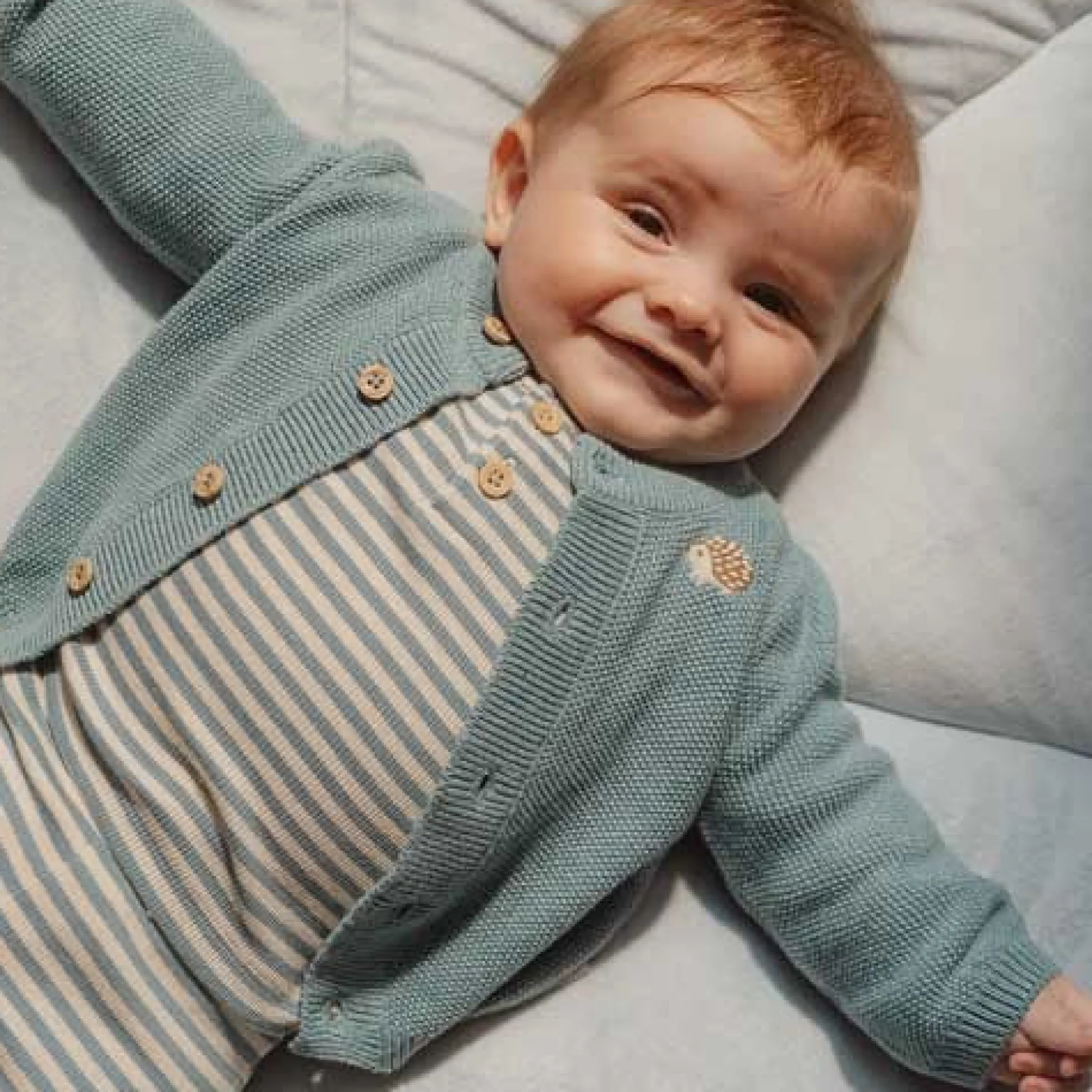 Little Dutch Shirt long sleeve - Blue - Forest Friends - Stripe New