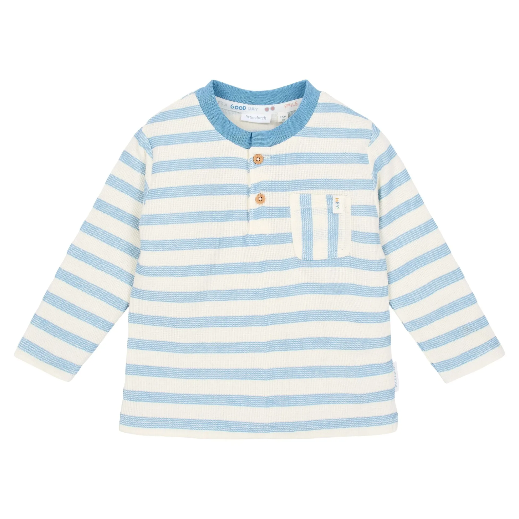 Little Dutch Shirt long sleeve - Blue - Steel Blue Stripe Sale